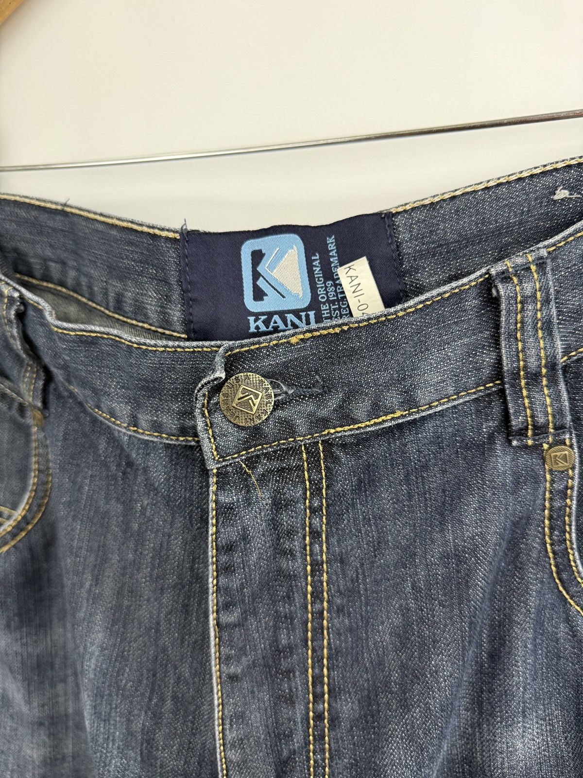 Karl Kani 🇺🇸 Vintage 90s Karl Kani Baggy Embroidered Denim Jean Retro Size US 38 / EU 54 - 10 Thumbnail