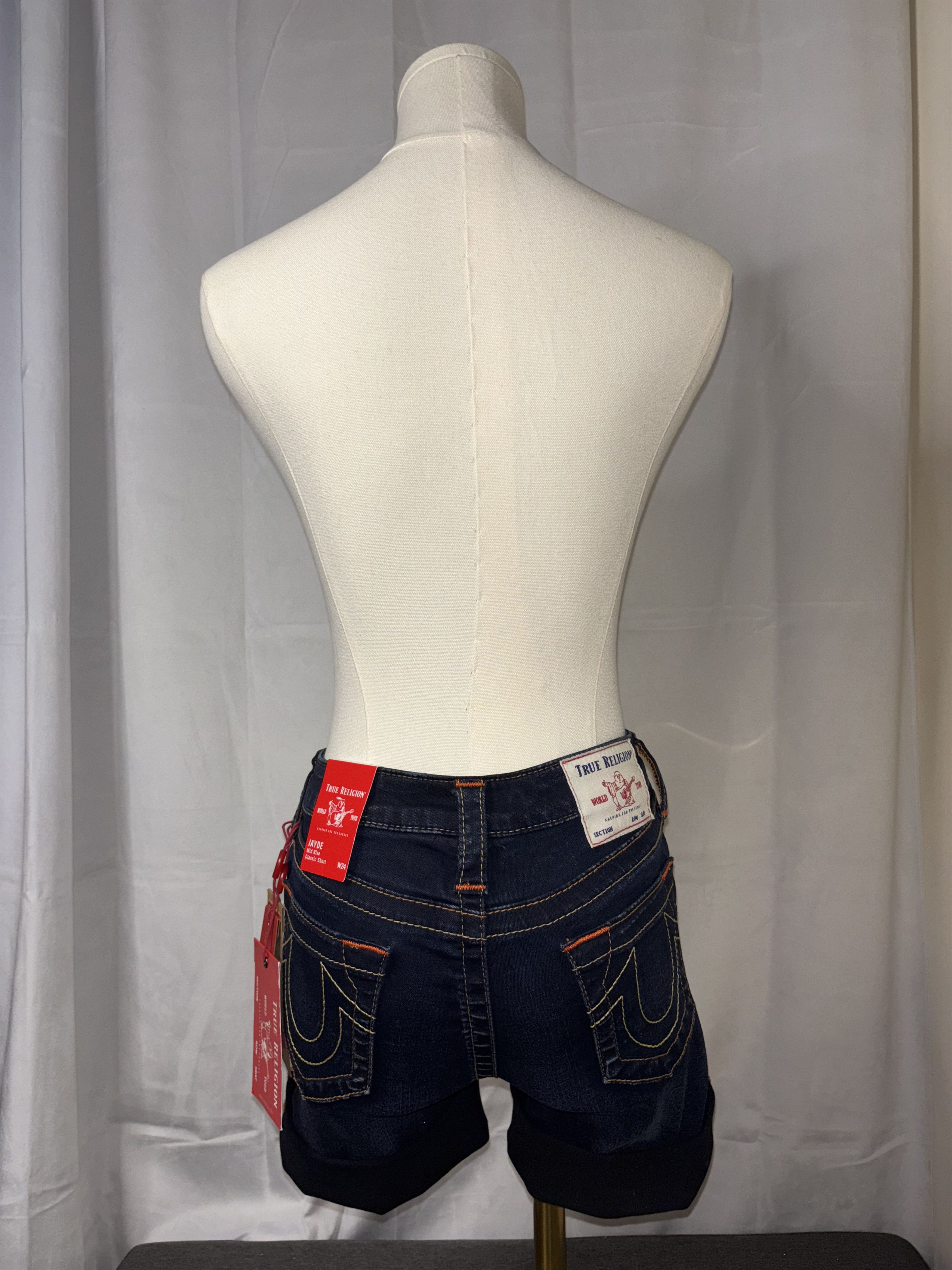 True Religion True Religion Jayde Mid-Rise Women's Shorts Navy (24) Size 24" / US 00 / IT 34 - 4 Thumbnail