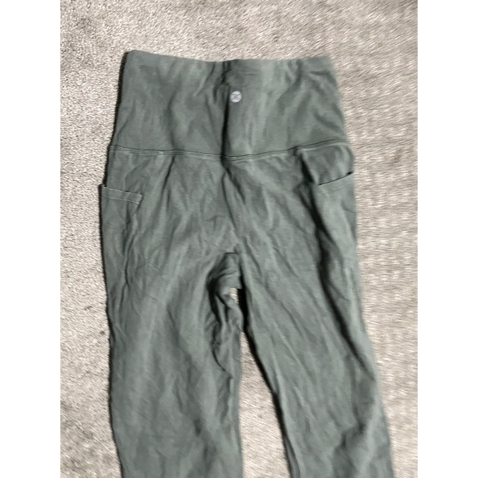 Vintage RBX Leggings Women's Small Green Full Length Athletic Pockets Size 28" / US 6 / IT 42 - 2 Thumbnail
