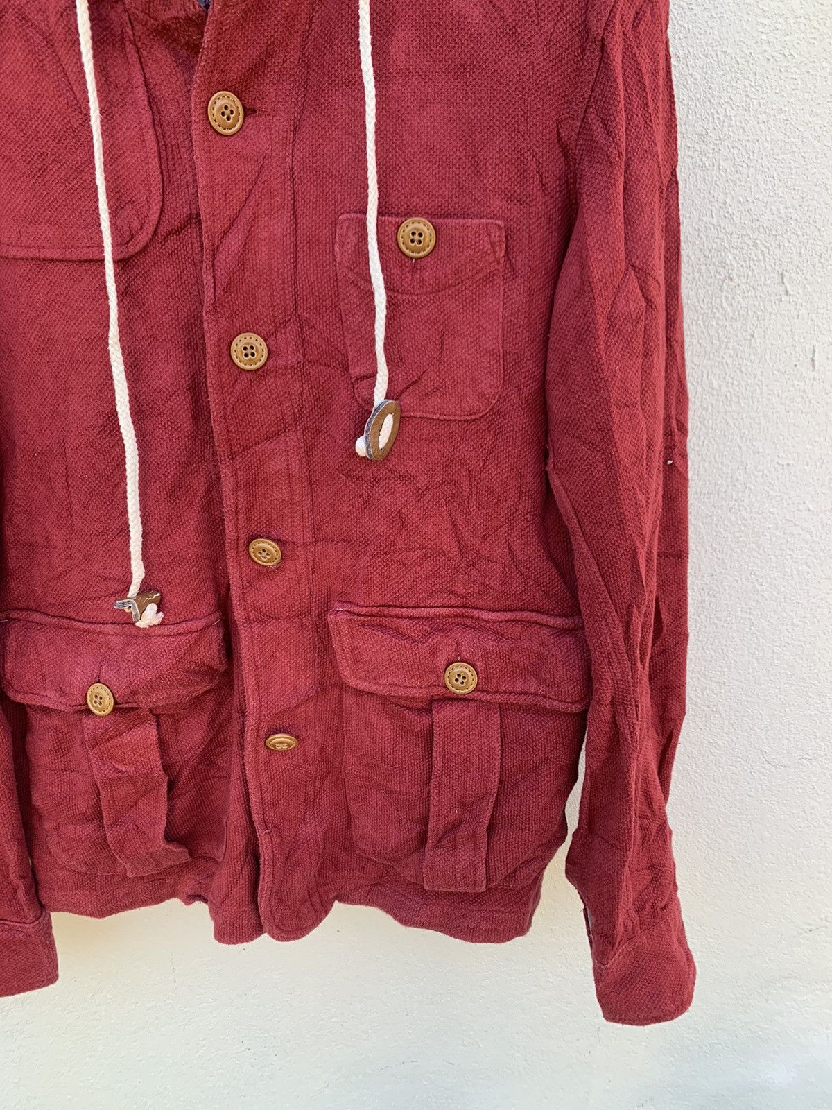 Japanese Brand × Takeo Kikuchi TK Takeo Kikuchi Button Jacket With Hoodie Storage Size US S / EU 44-46 / 1 - 3 Thumbnail