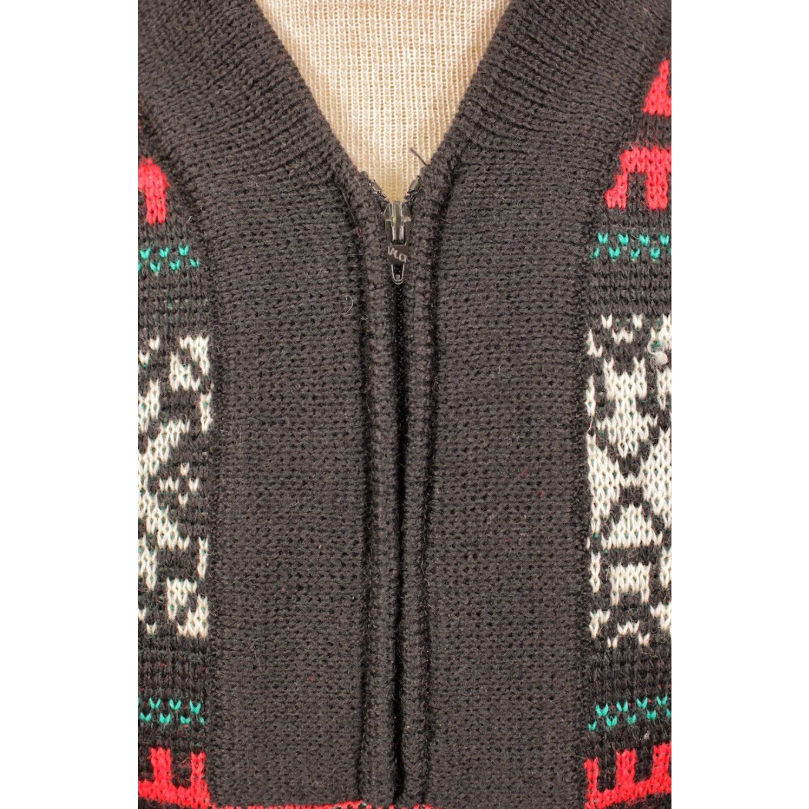 Vintage VTG Pilgrim 60s Sweater Shirt Mens Wool Pullover Size M Black Green Red Decade 1960s Casual Measurements Included Size US M / EU 48-50 / 2 - 5 Thumbnail