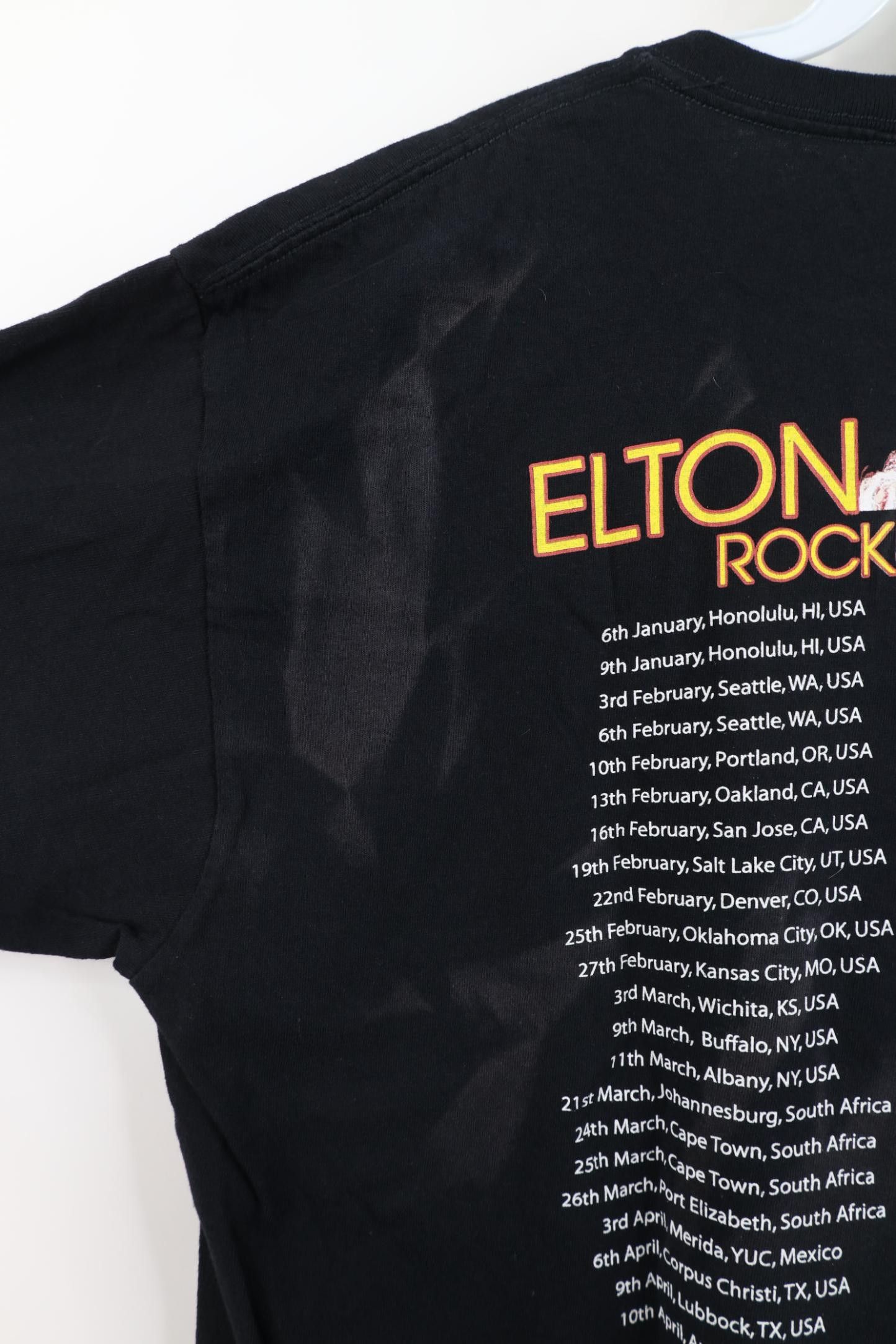 Vintage Y2K 2010 Tour Rocket Man Elton John Band T-Shirt Cotton Size US XL / EU 56 / 4 - 12 Thumbnail