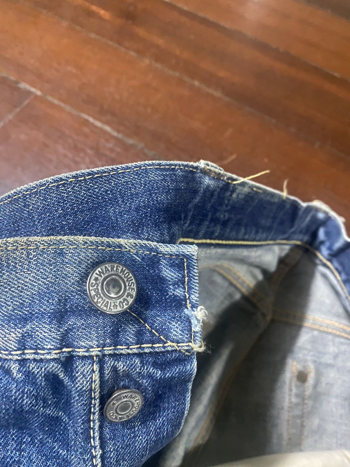 Warehouse Fire 🔥🔥 vintage warehouse v stich button hidden rivet Size US 31 - 17 Thumbnail