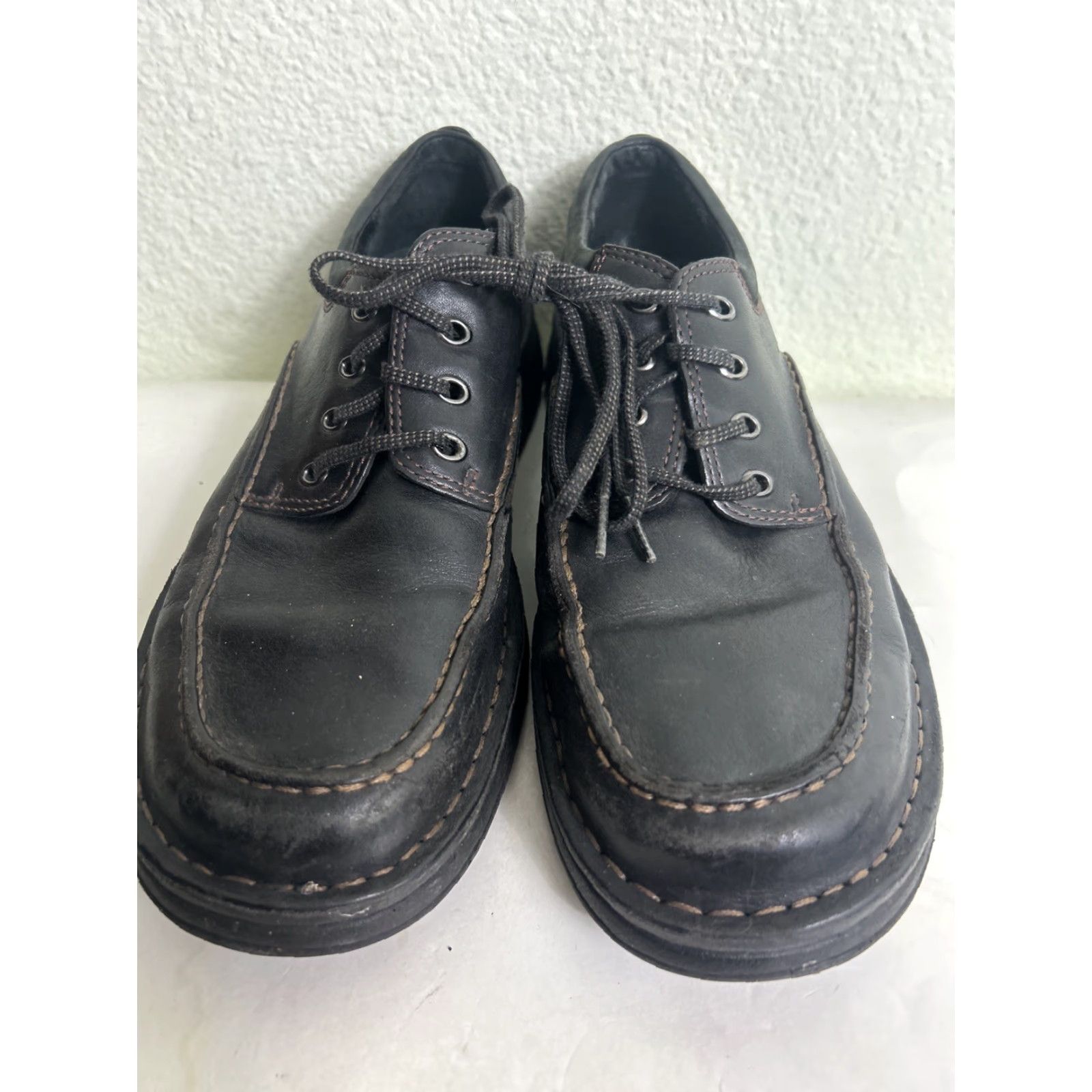Clarks Clarks Keeler Walk Casual Shoes Men 9 M Black Brown Leather Upper Suede Insole Adjustable Comfort Shoes Mens Size US 9 / EU 42 - 6 Thumbnail