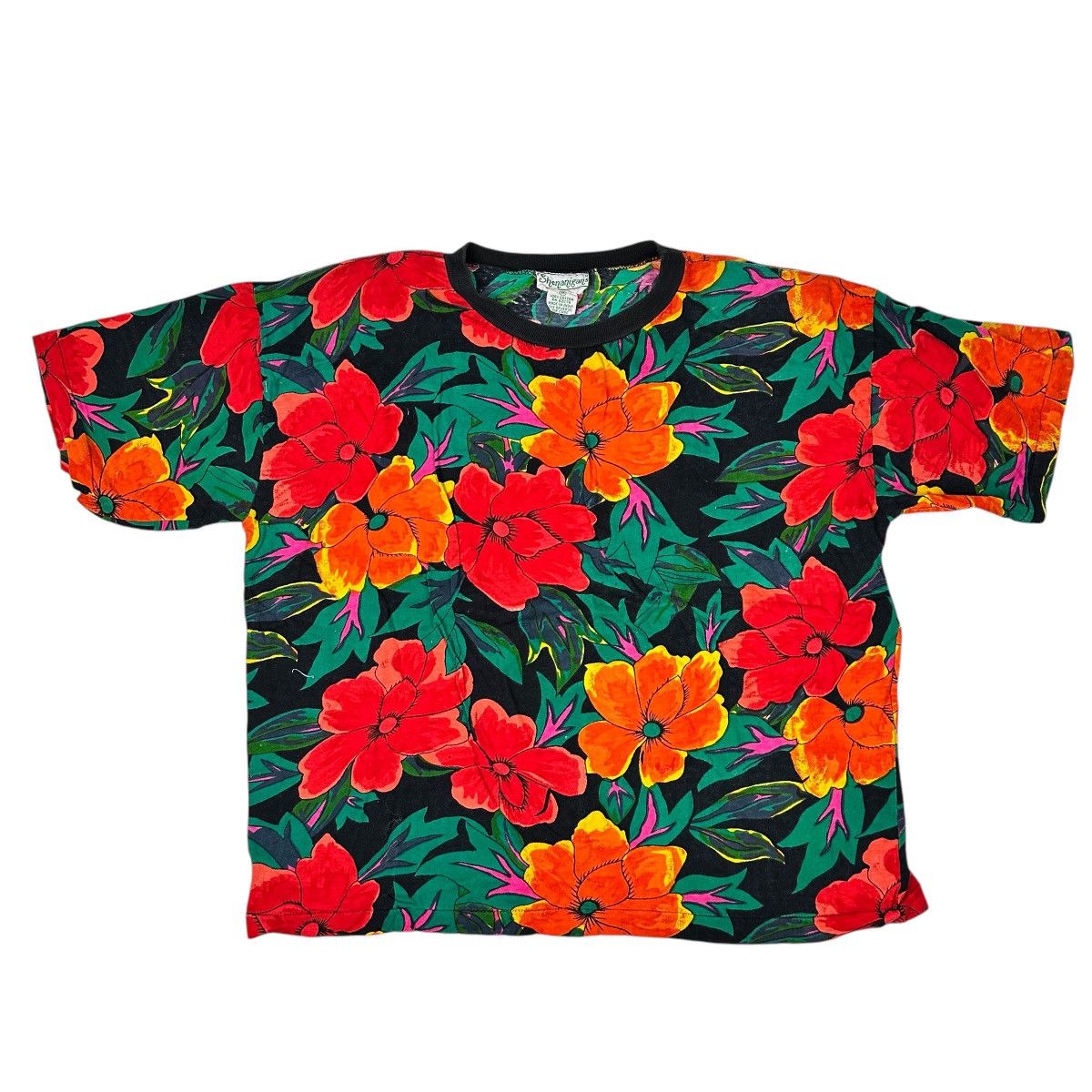 Vintage Vintage 1990s Shenanigans Womens Aloha Hawaiian Shirt Floral Size M / US 6-8 / IT 42-44 - 1 Thumbnail