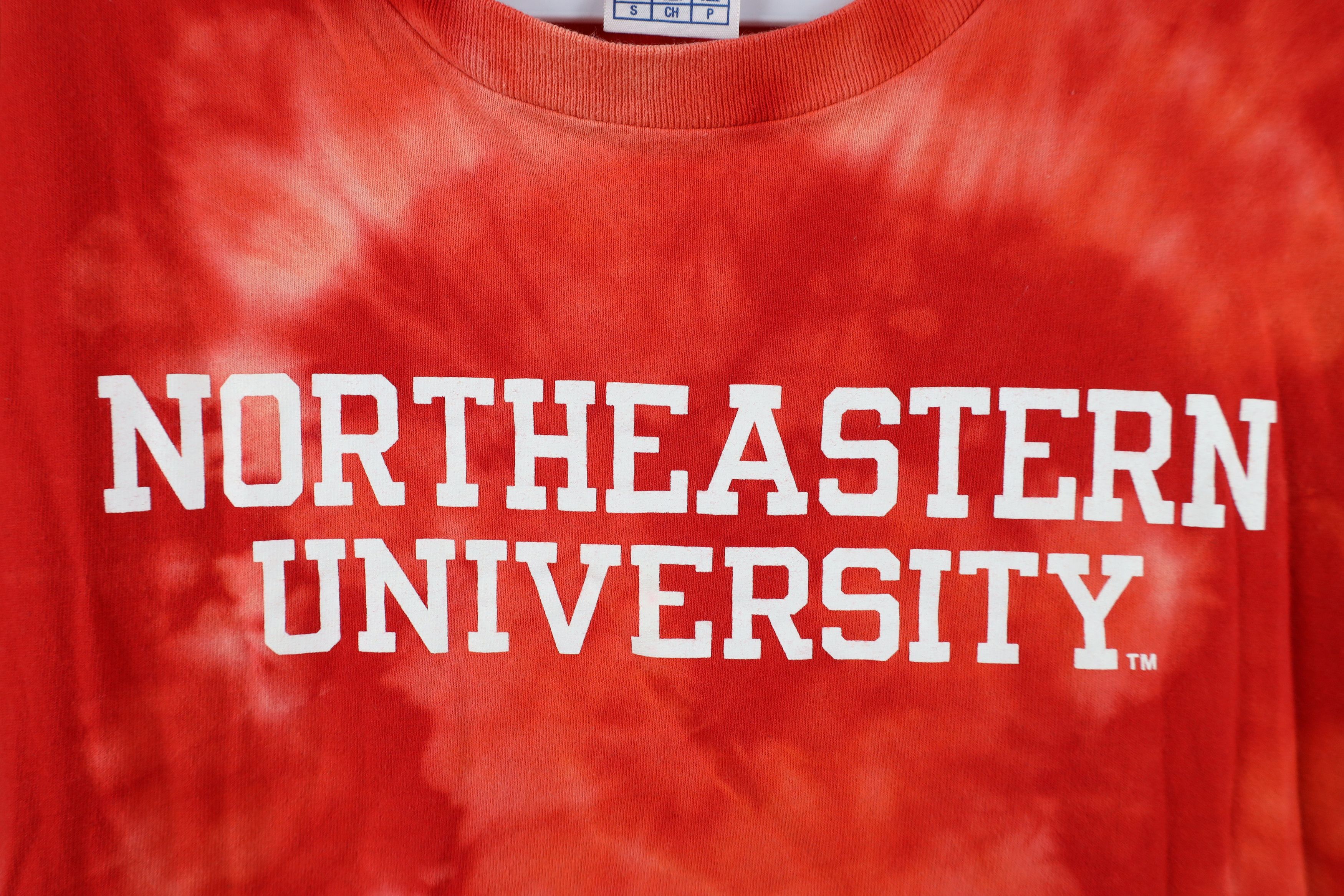 Vintage Vintage Y2K Spell Out Northeastern University T-Shirt Red Size S / US 4 / IT 40 - 4 Thumbnail