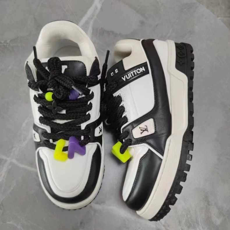 Louis Vuitton LV Trainer Black and White Sneakers-2506 Size US 10.5 / EU 43-44 - 2 Thumbnail