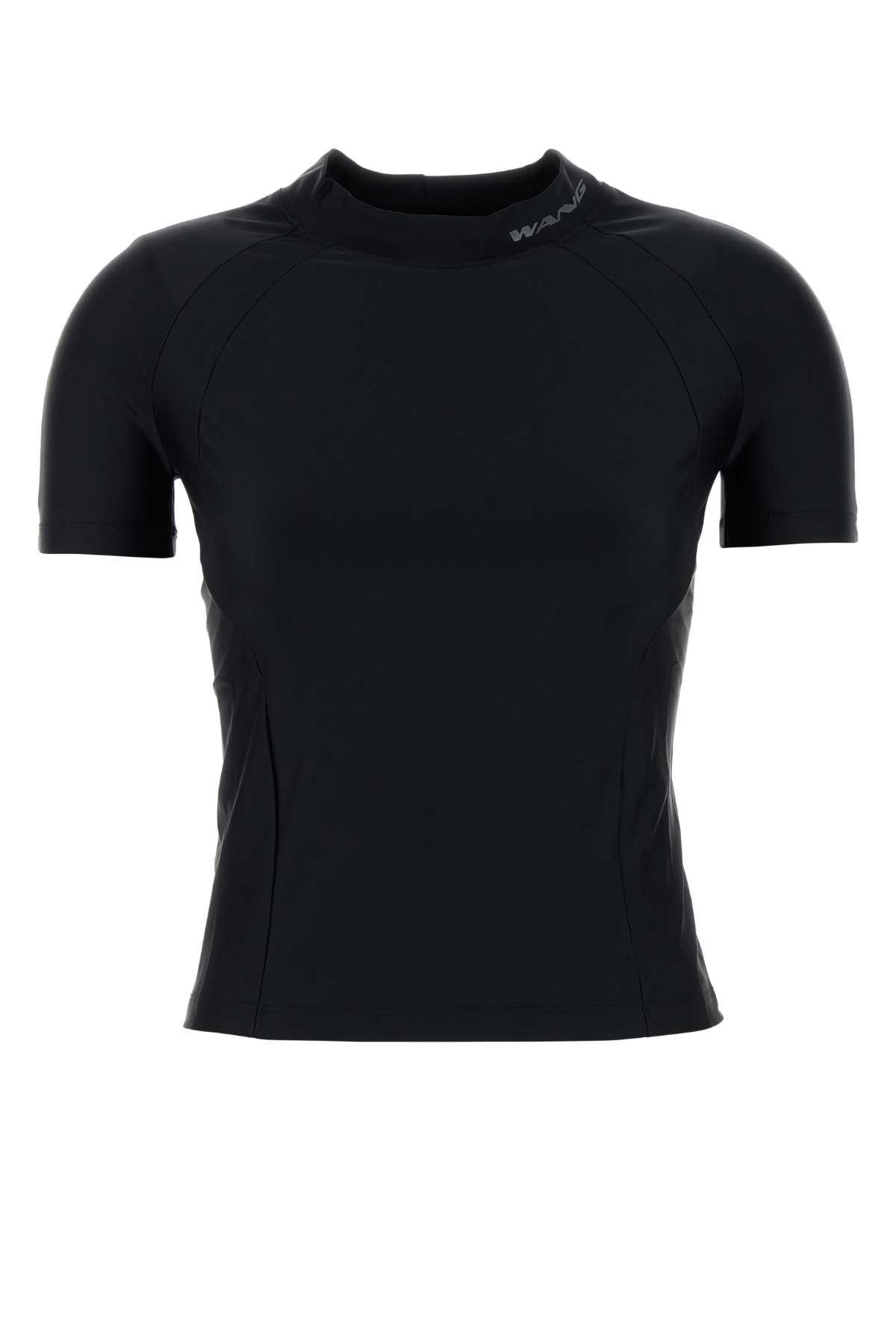 T by Alexander Wang Black Stretch Nylon T-Shirt Size S / US 4 / IT 40 - 1 Thumbnail