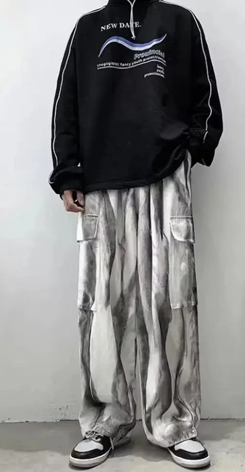 Jean Tye dye oversize cargo pants Size US 32 / EU 48 - 2 Thumbnail
