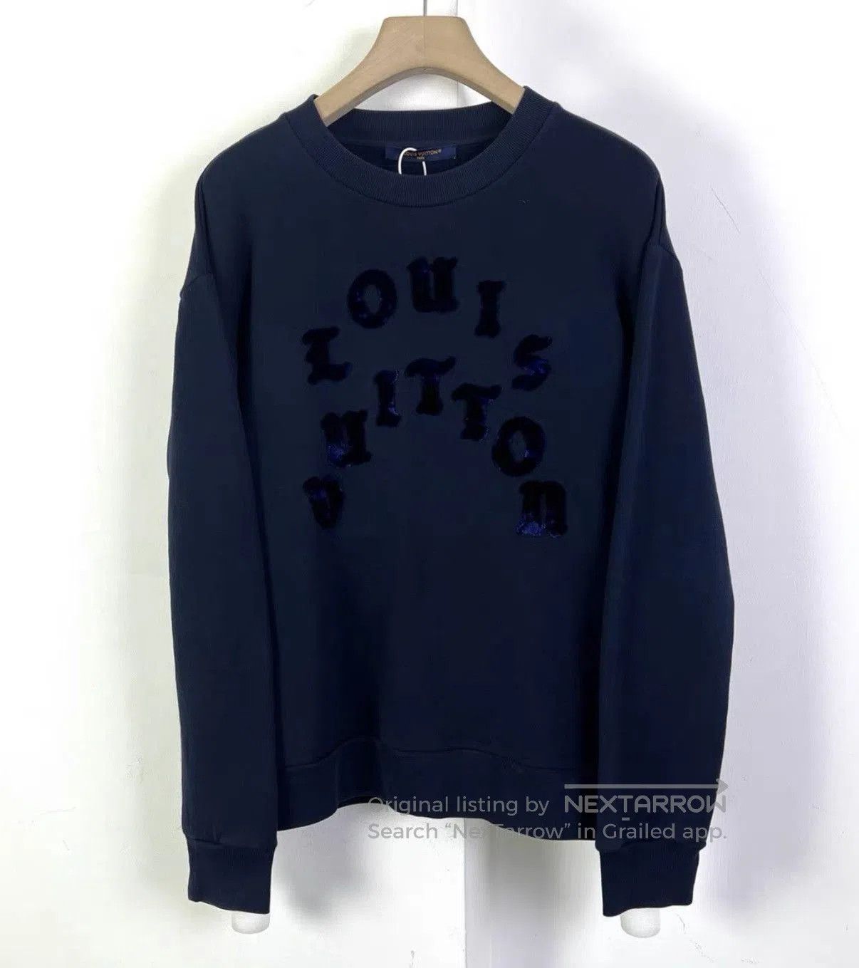 Louis Vuitton Blue Long Sleeve Sweatshirt with Text Print. Size US L / EU 52-54 / 3 - 1 Thumbnail
