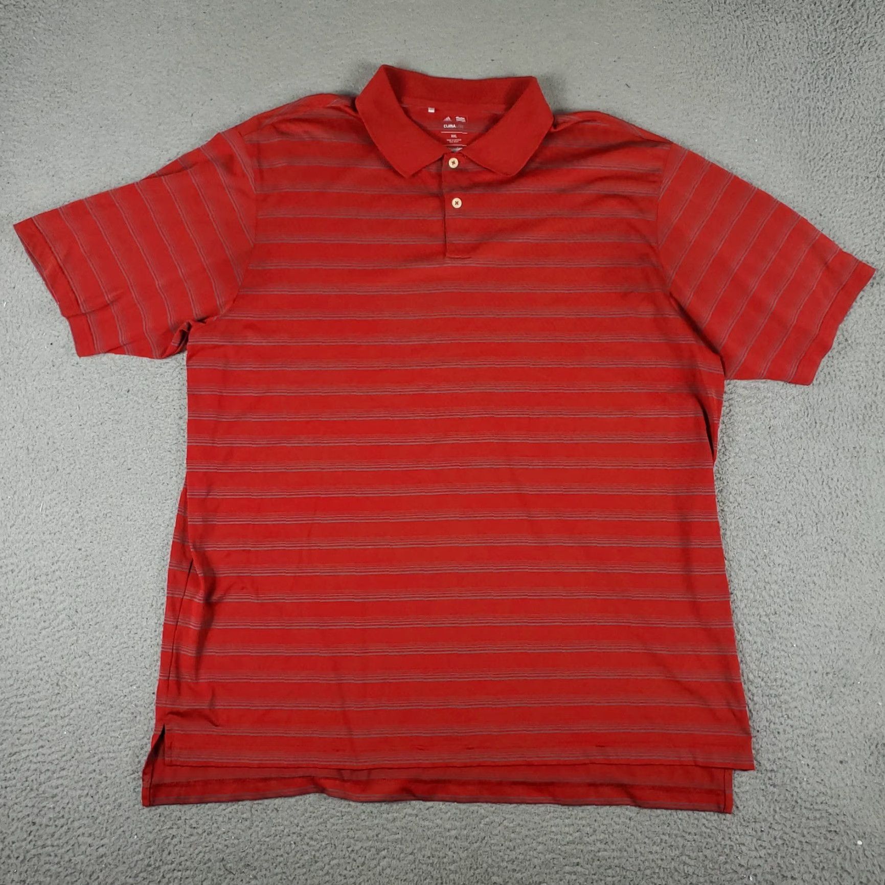 Adidas Adidas Polo Shirt Mens 2XL Red Striped Golf Casual Short Sleeve Shirt Size US XXL / EU 58 / 5 - 2 Thumbnail