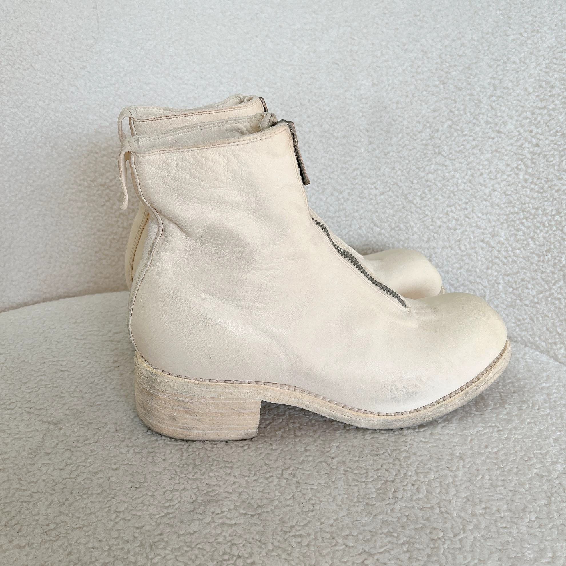 Guidi Guid White Short Boots 37.5 (Used) Size US 7 / IT 37 - 3 Thumbnail