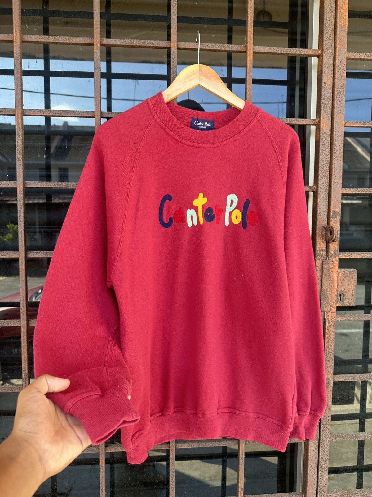 Vintage Canter Polo Red Embroidery Logo Crewneck Size US L / EU 52-54 / 3 - 1 Thumbnail