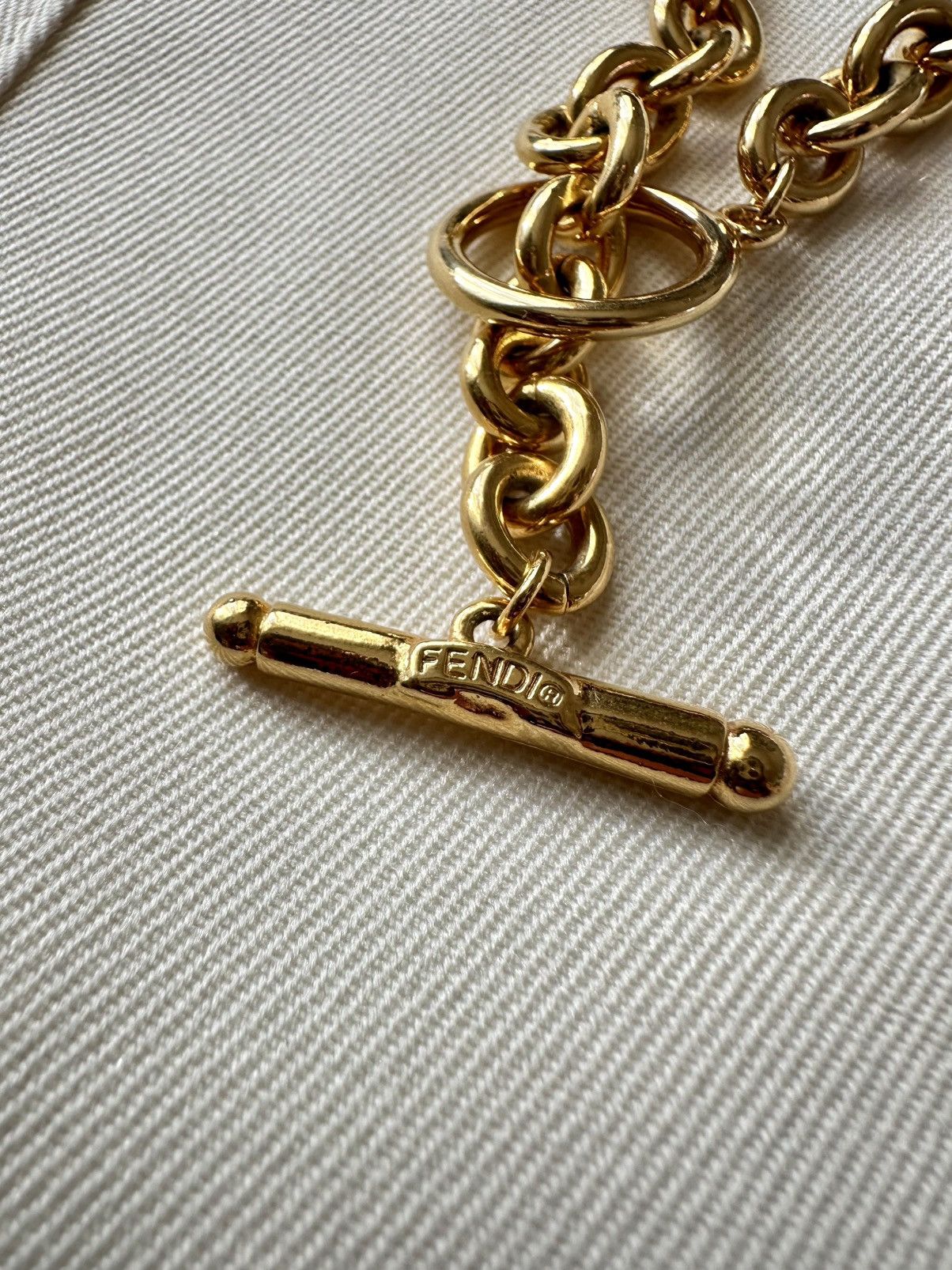 Fendi Fendi Vintage Chain Necklace – 1980s gold platted brass rare Size ONE SIZE - 2 Thumbnail