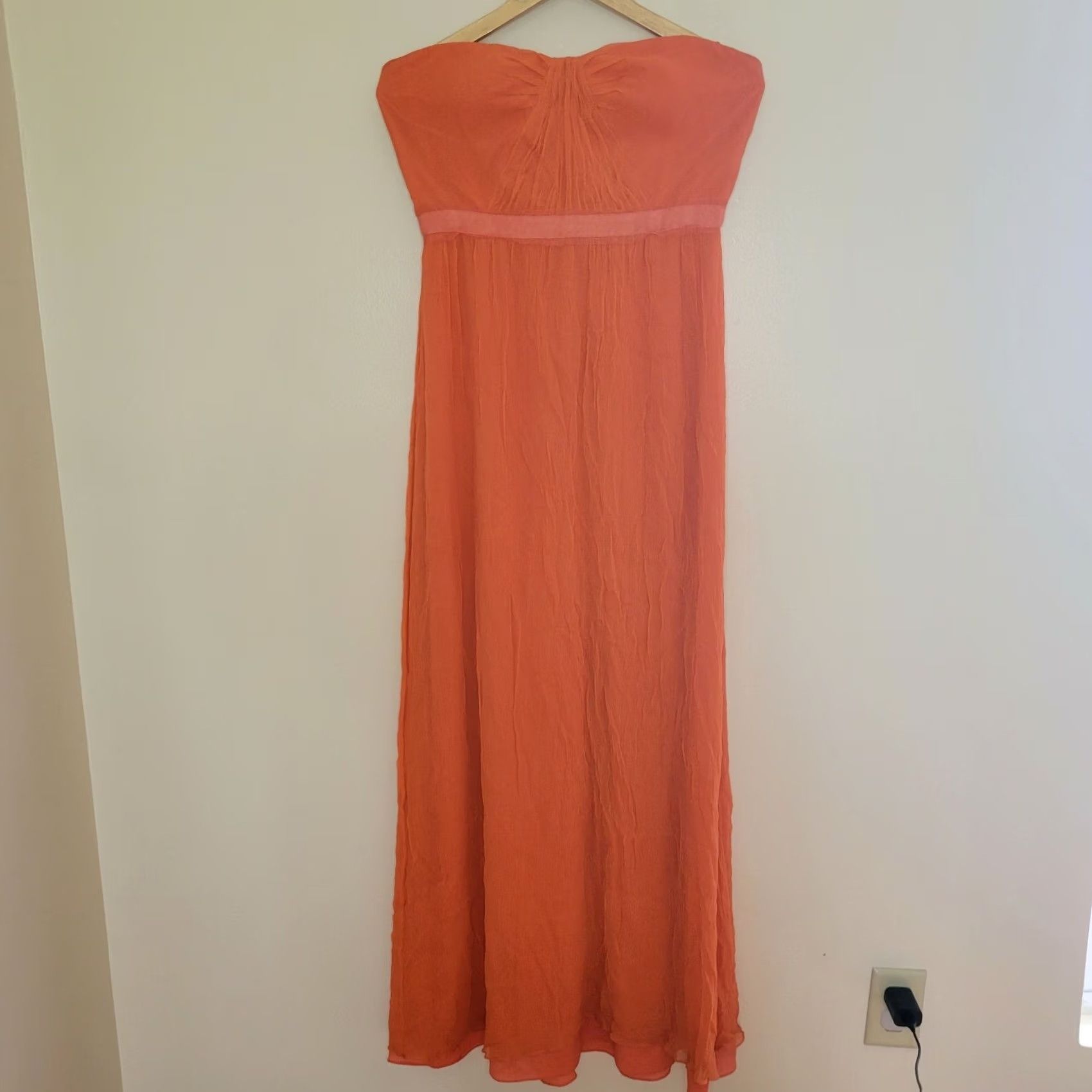Bcbgmaxazria BCBGMAXAZRIA Maxi Dress 12 Pink Formal Floor Length Strapless Silk Chiffon 52" Long Sleeveless Sweetheart Wedding Colorful Size XL / US 12-14 / IT 48-50 - 3 Thumbnail