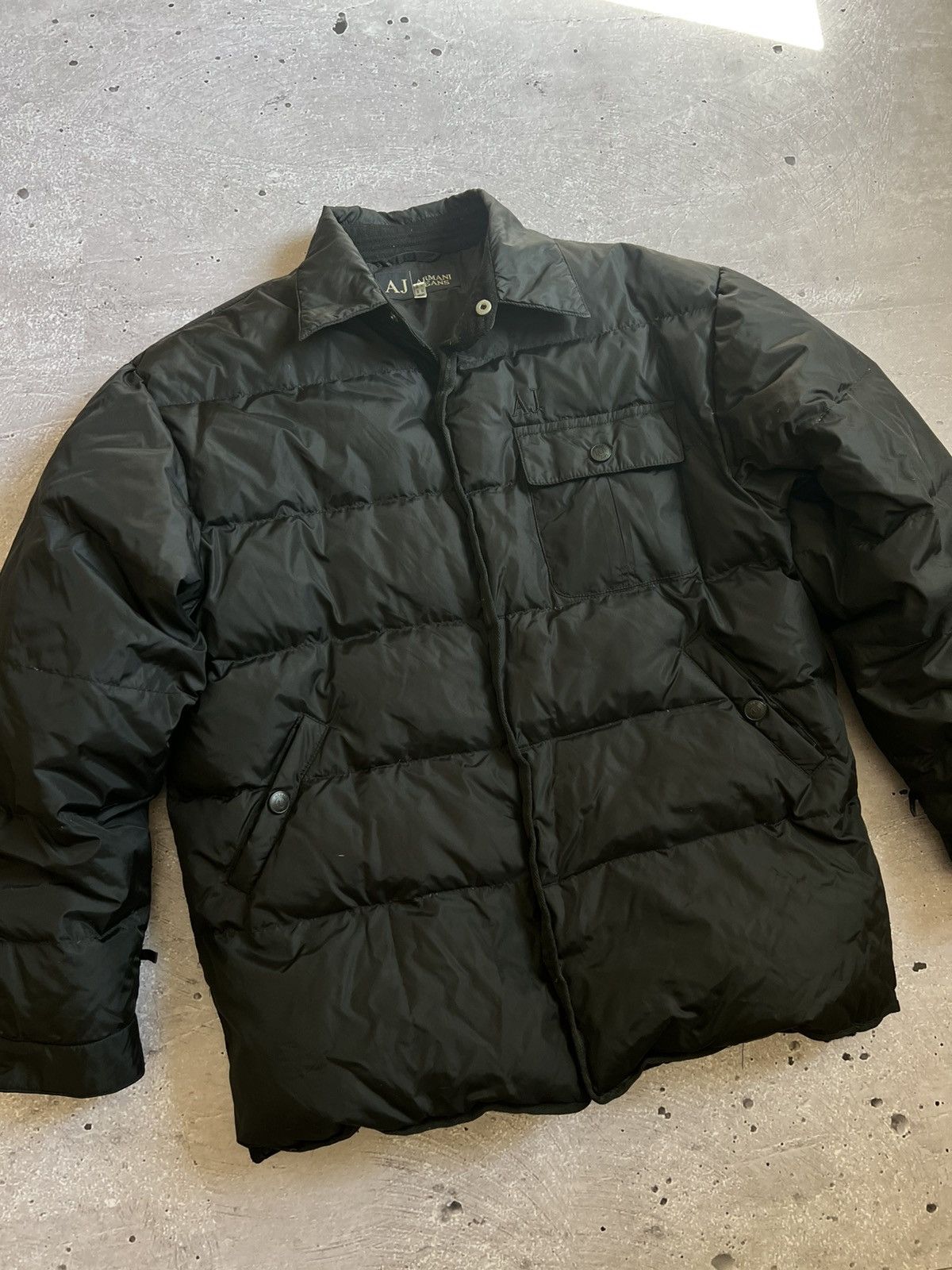 Armani Rare Vintage 90s Armani Jeans Puffer Coat Without lock Sz L Size US L / EU 52-54 / 3 - 1 Thumbnail