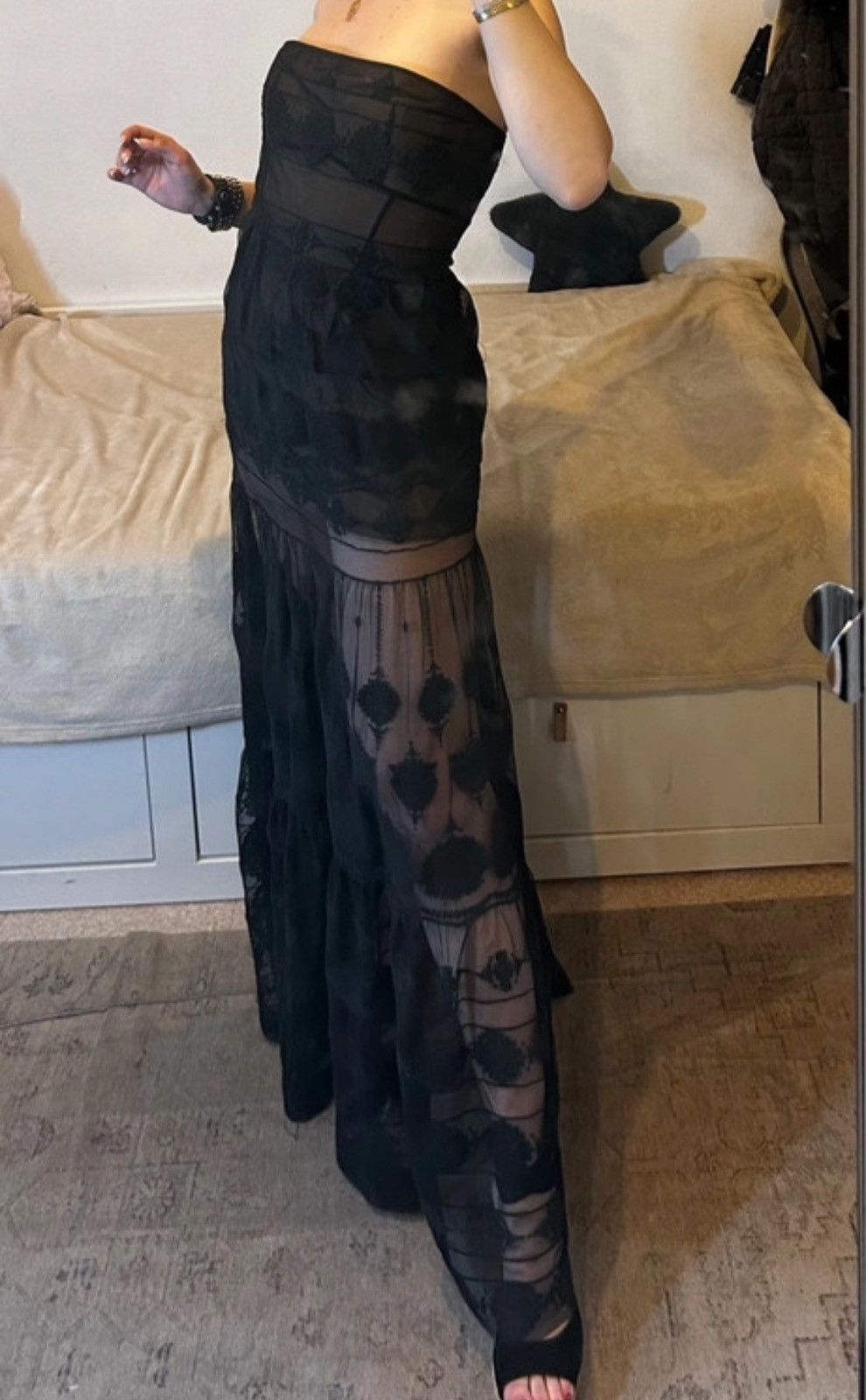Bcbgmaxazria BCBG Lace Siren Corset Maxi Dress - black Size XS / US 0-2 / IT 36-38 - 7 Thumbnail