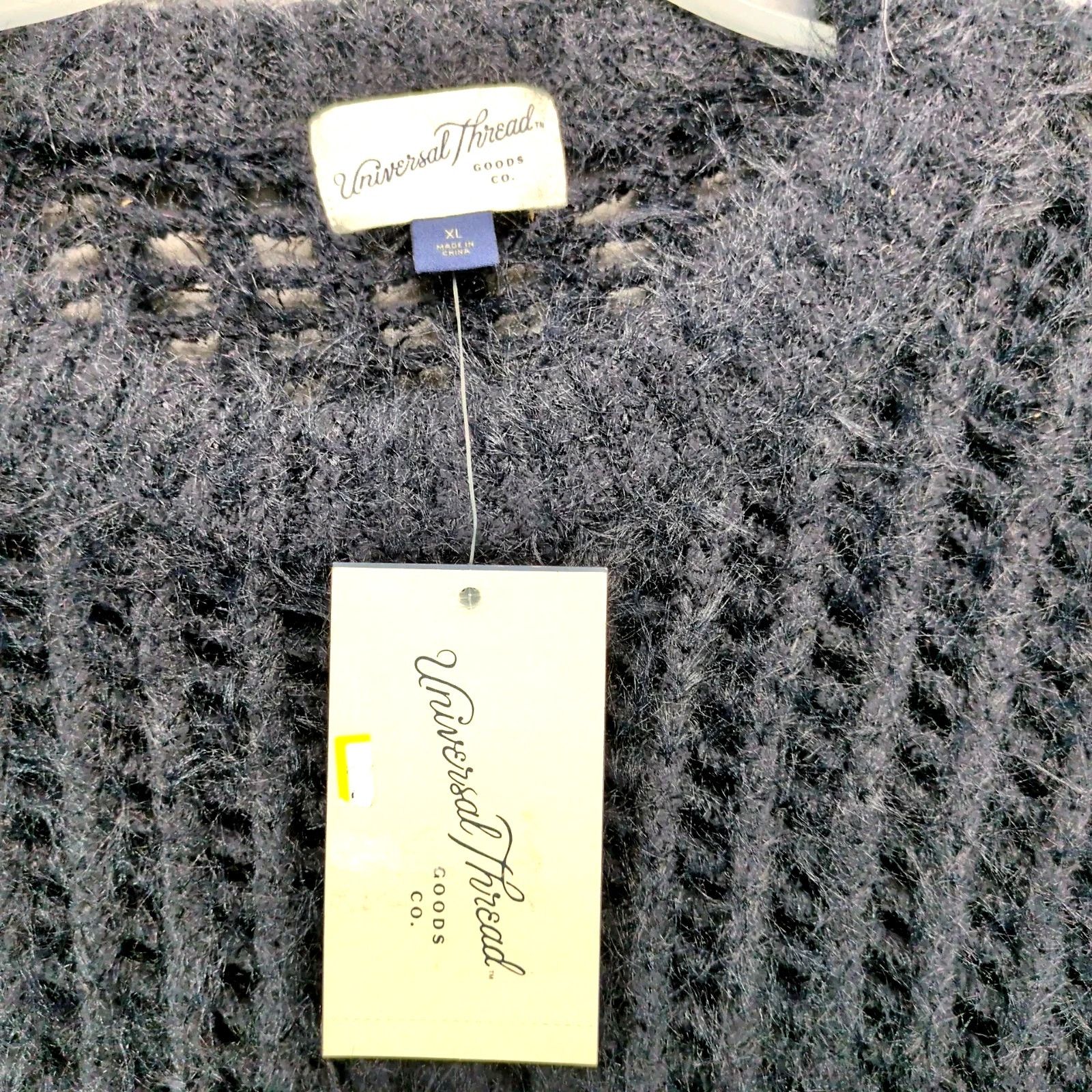 Other NWT Universal Thread Black Fuzzy Open Chunky Knit Sweater XL Size XL / US 12-14 / IT 48-50 - 6 Thumbnail
