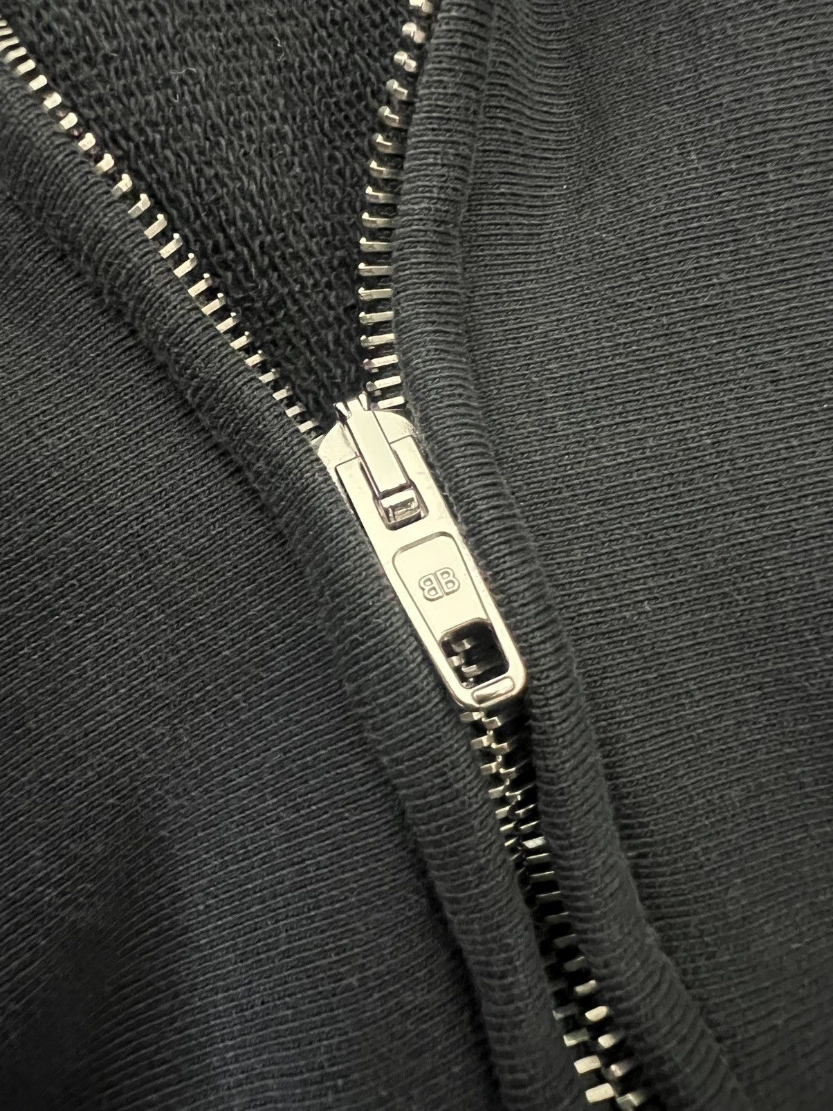 Balenciaga Washed Cotton Zip Hoodie in Black Size US M / EU 48-50 / 2 - 6 Thumbnail