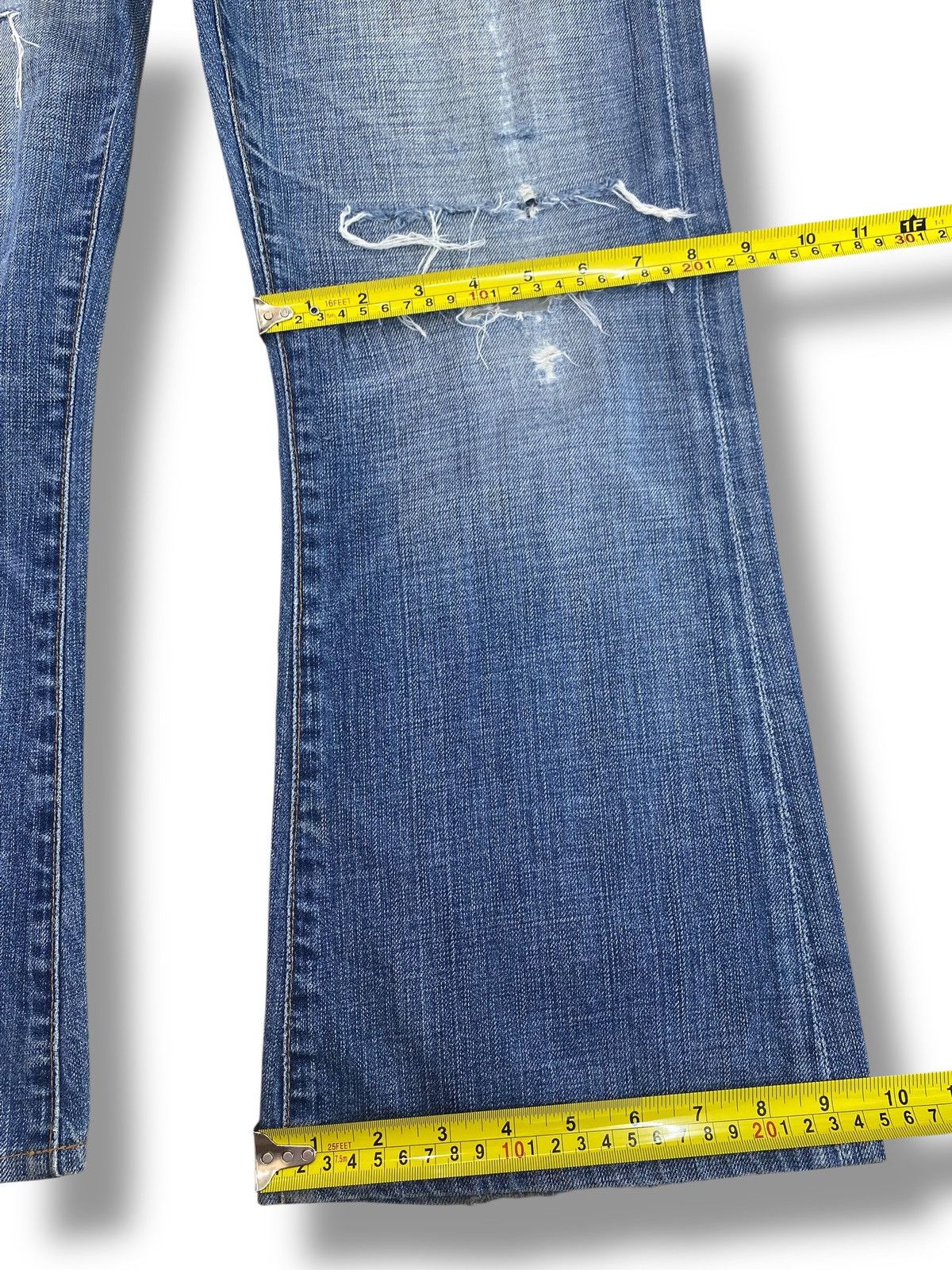 Other The Fillmore Brand Acid Blue Wash Distressed Flare Jeans Size US 32 / EU 48 - 12 Thumbnail