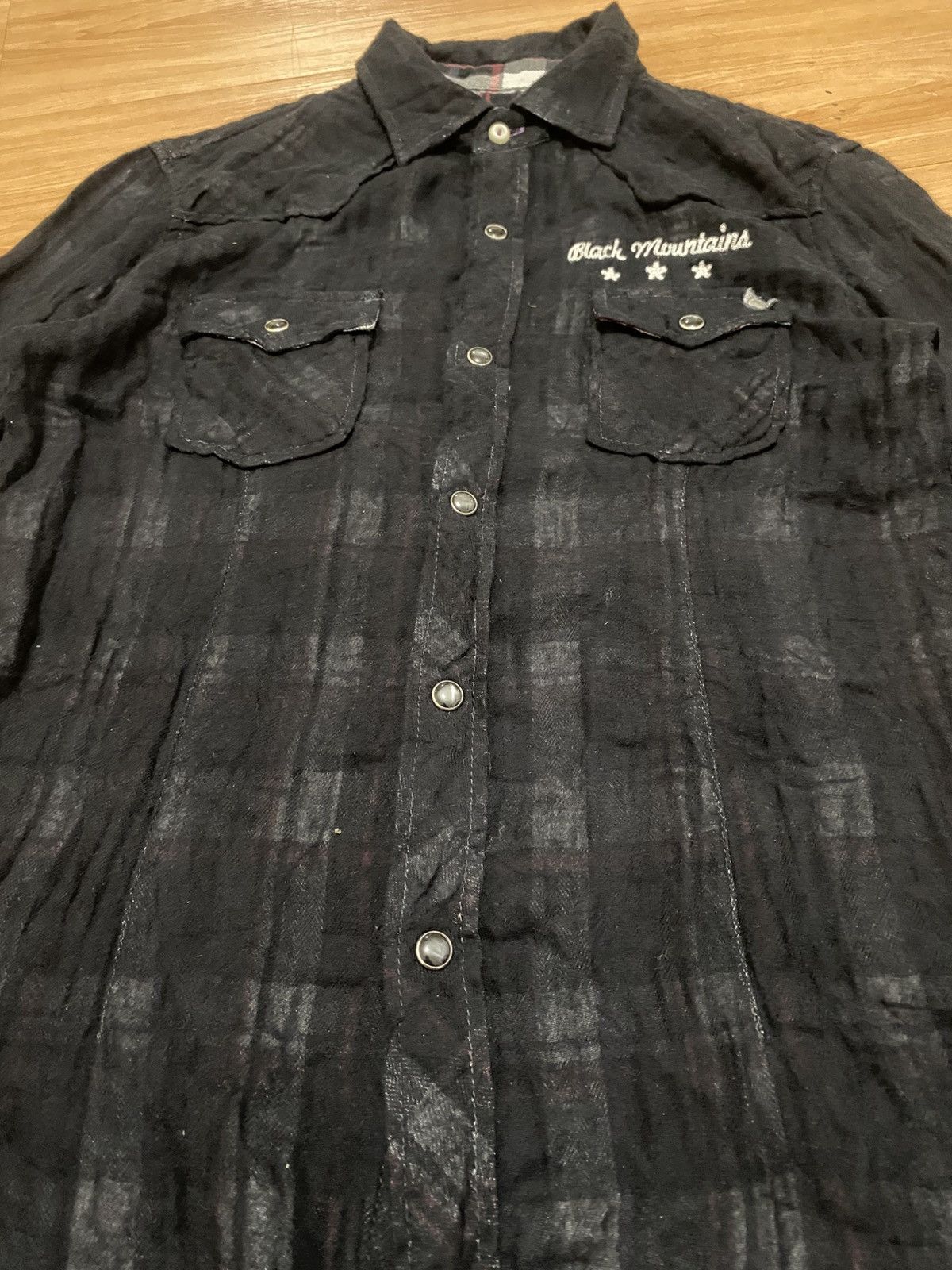 Japanese Brand Vintage Black Mountains Western Shirt – Snap Buttons Size L / US 10 / IT 46 - 5 Thumbnail