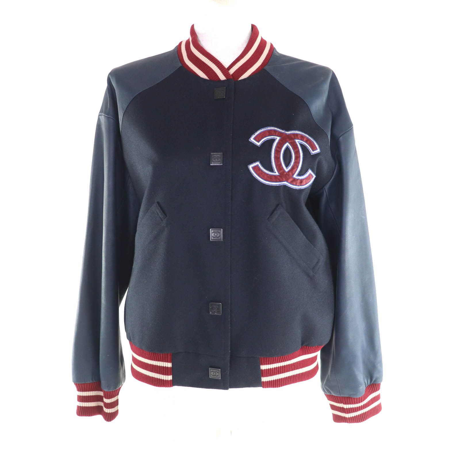 Chanel Chanel Chanel Wool Jacket Textile Outerwear P23442 DUTY FREE for USA Size ONE SIZE - 1 Thumbnail