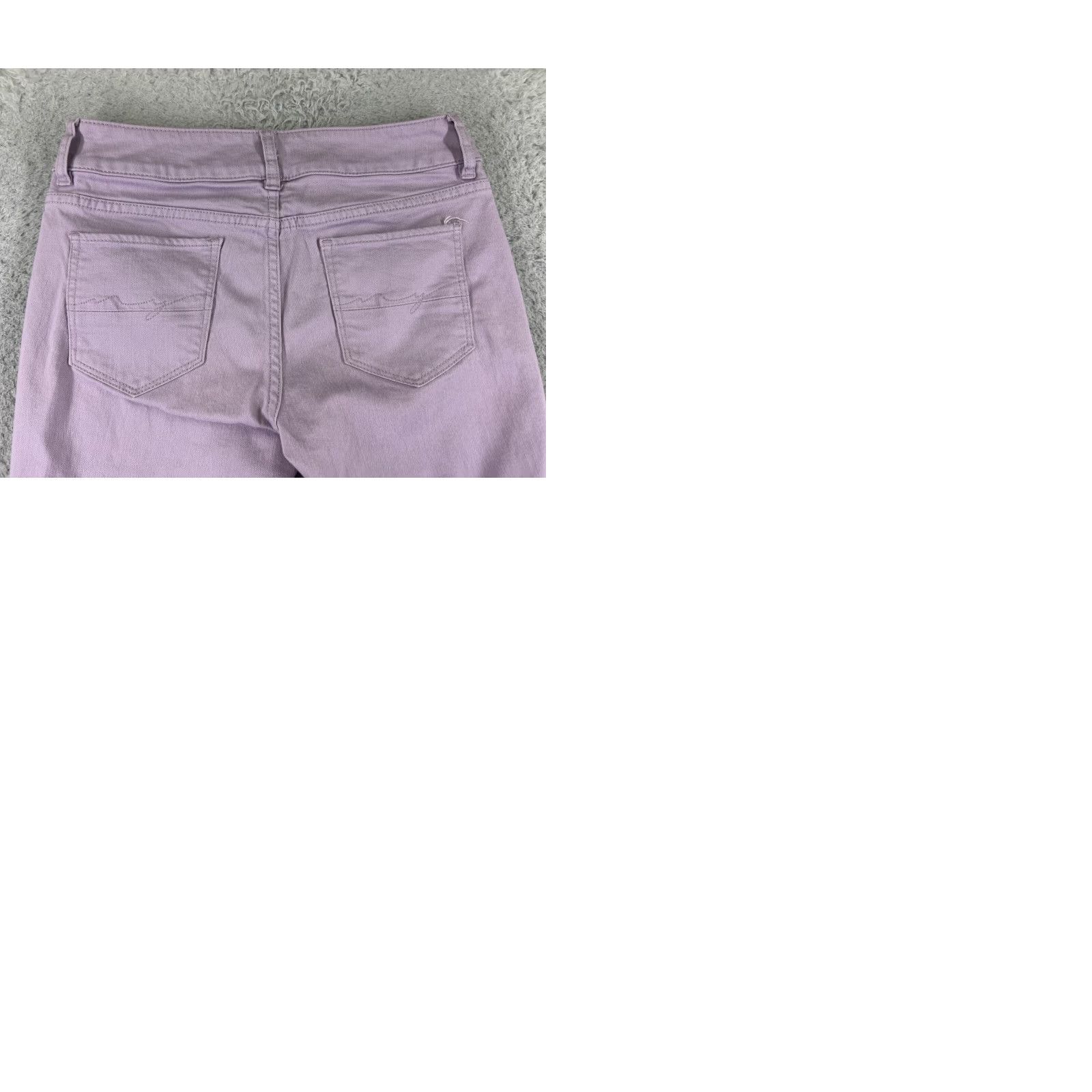 Vintage New York & Company Pants Womens 2 Purple Distressed Straight Leg Low Rise 27x28 Size 26" / US 2 / IT 38 - 10 Thumbnail