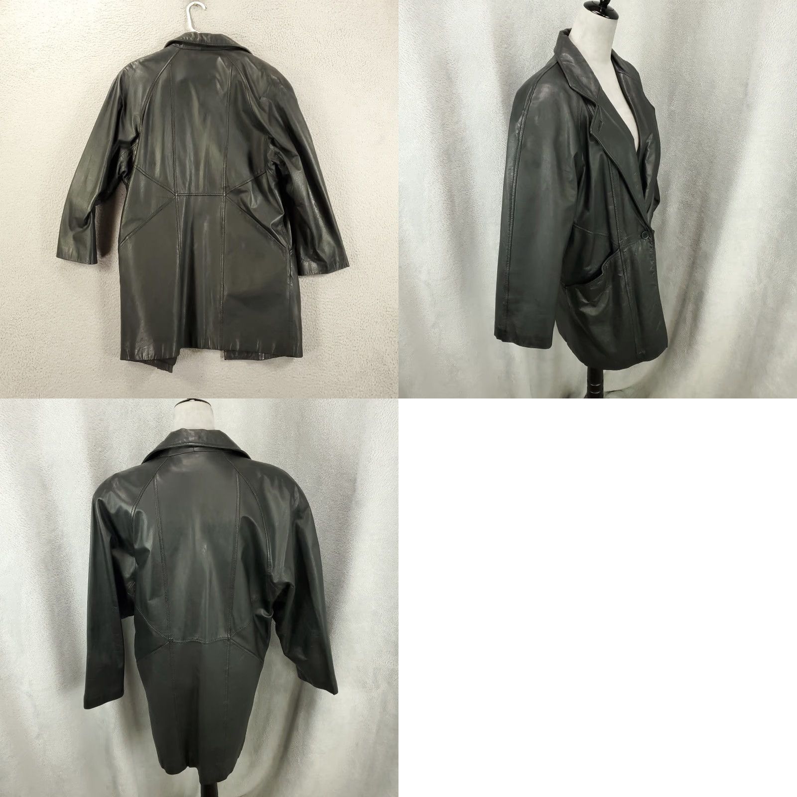 Vintage VINTAGE Bechamel Leather Jacket Womens Small Lined Long Black 80s 90s City Casual Mens Womens? Size S / US 4 / IT 40 - 8 Thumbnail