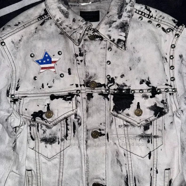 Saint Laurent Paris Saint Laurent Paris Distressed Denim Jacket Size US XS / EU 42 / 0 - 3 Thumbnail