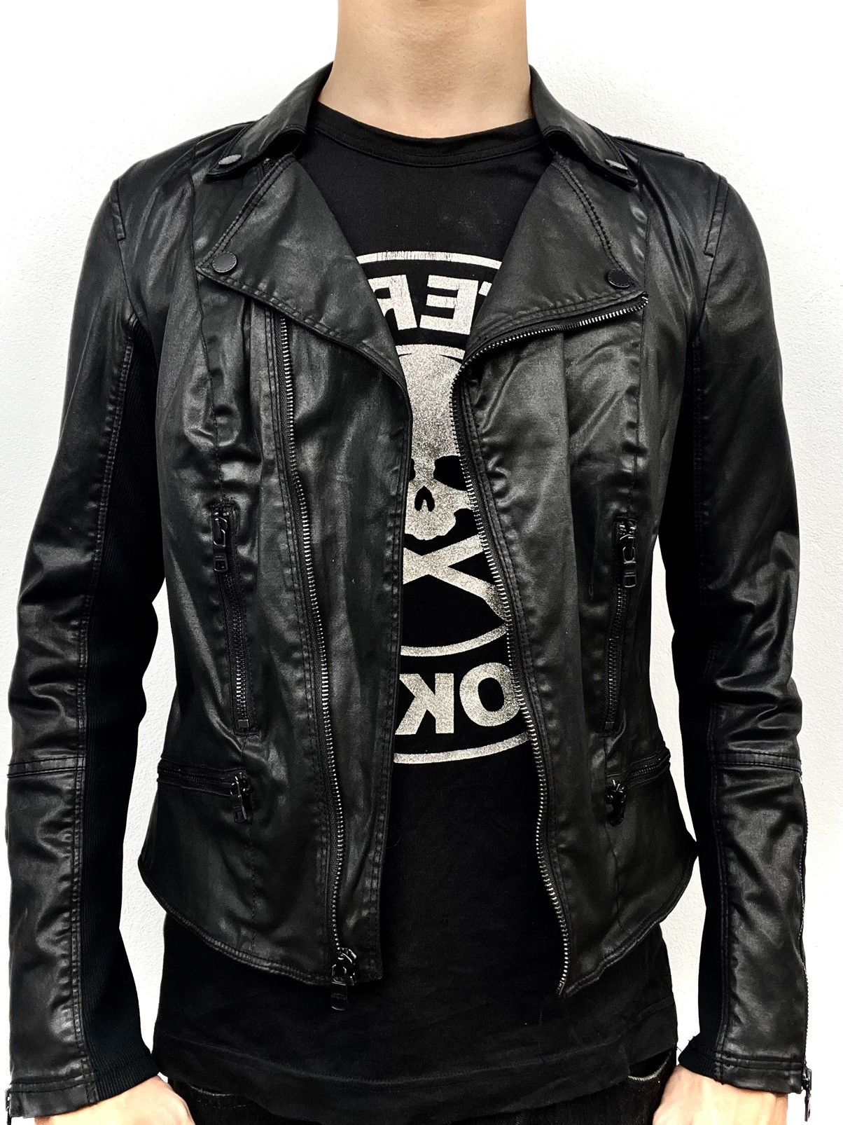Armani Exchange 2000 Armani Exchange Biker Jacket Size US M / EU 48-50 / 2 - 2 Thumbnail