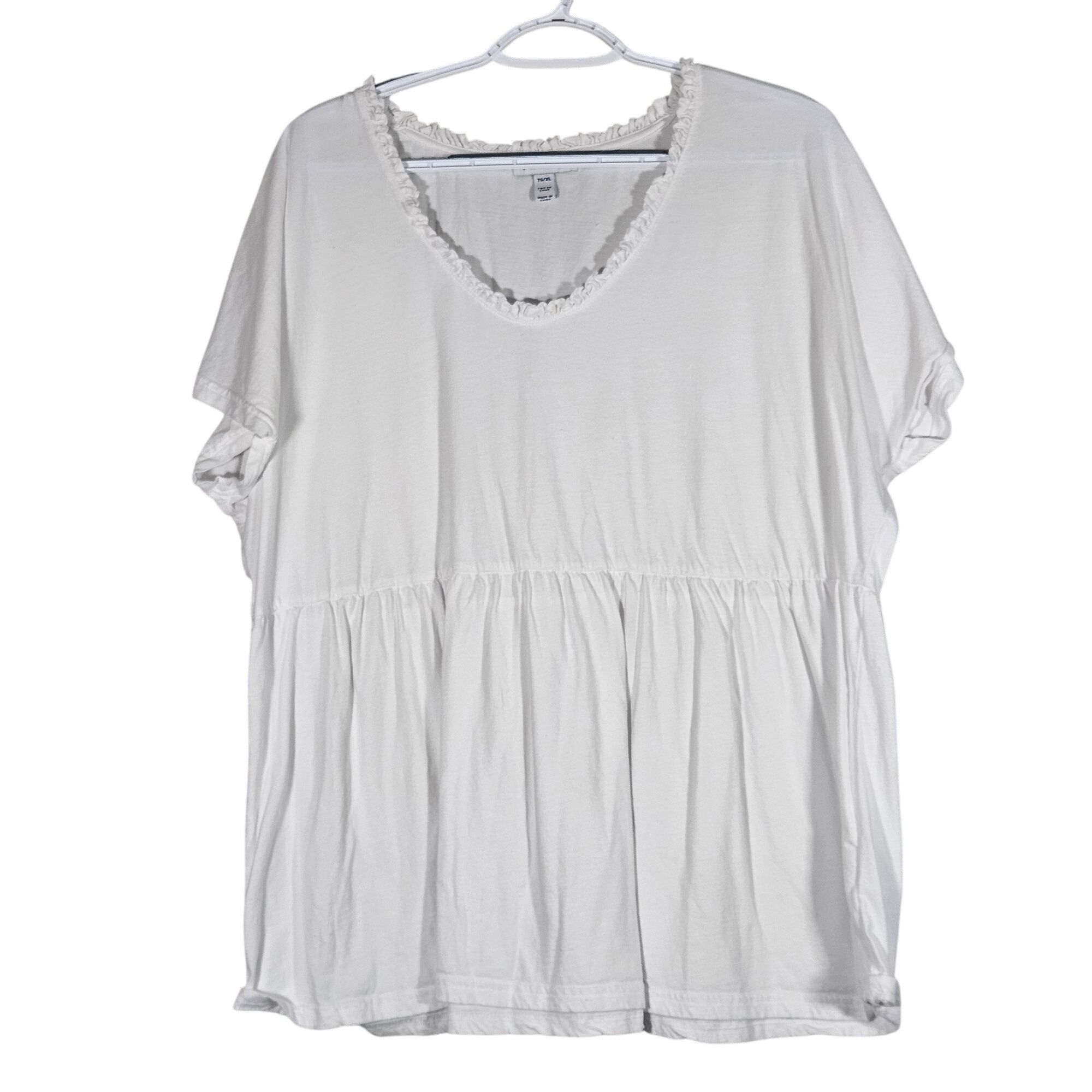 Other Tribal White Tunic Top Women L Clean Girl Prairiecore Peasan Size XL / US 12-14 / IT 48-50 - 2 Thumbnail