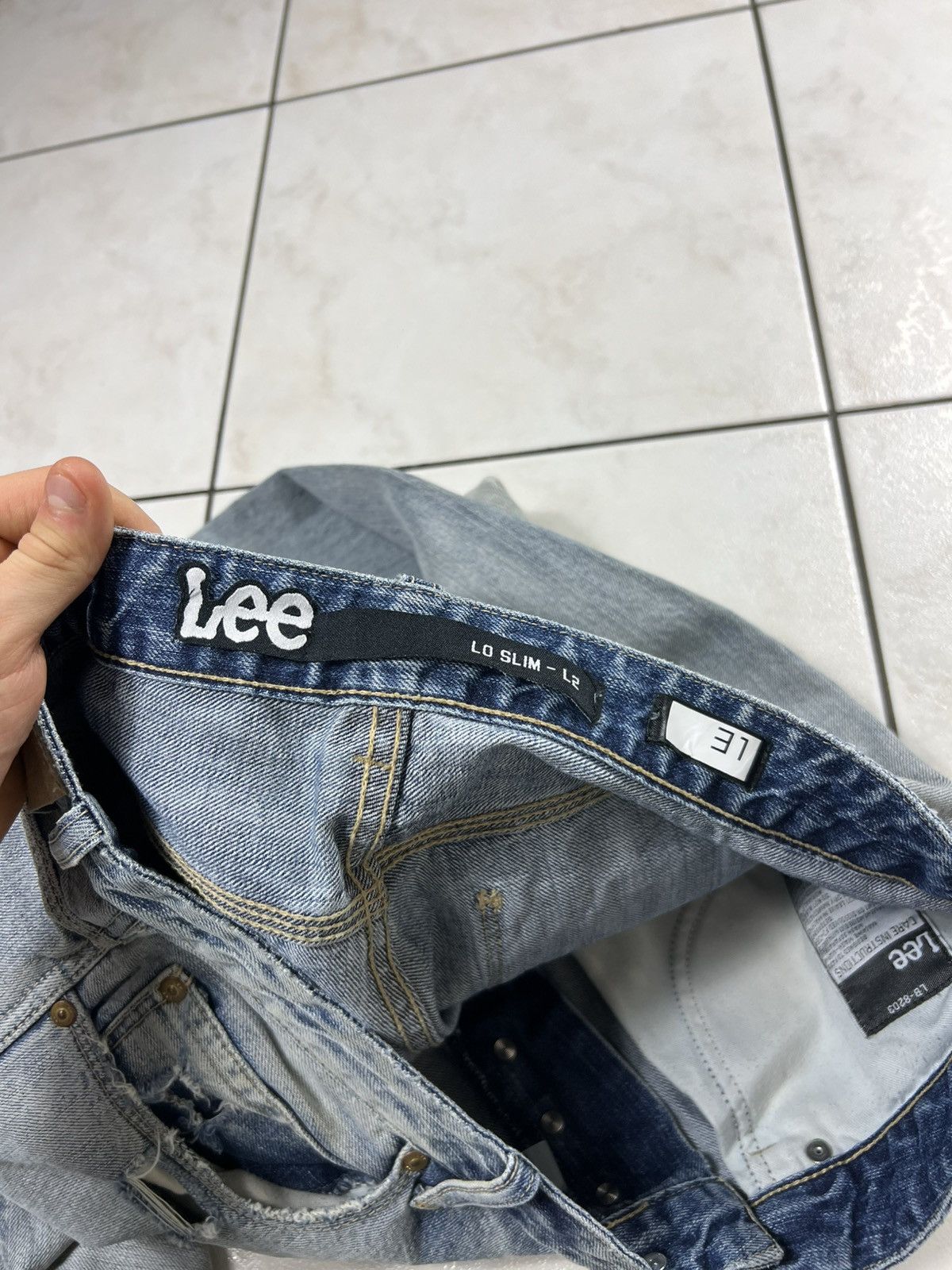 Lee Vintage Lee Slim-L2 dirty mud washed distressed denim jeans Size US 31 - 22 Thumbnail
