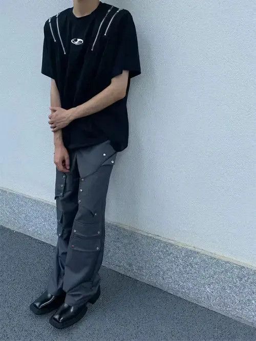 Designer × Jean function utility flared cargo pants Size US 31 - 3 Thumbnail