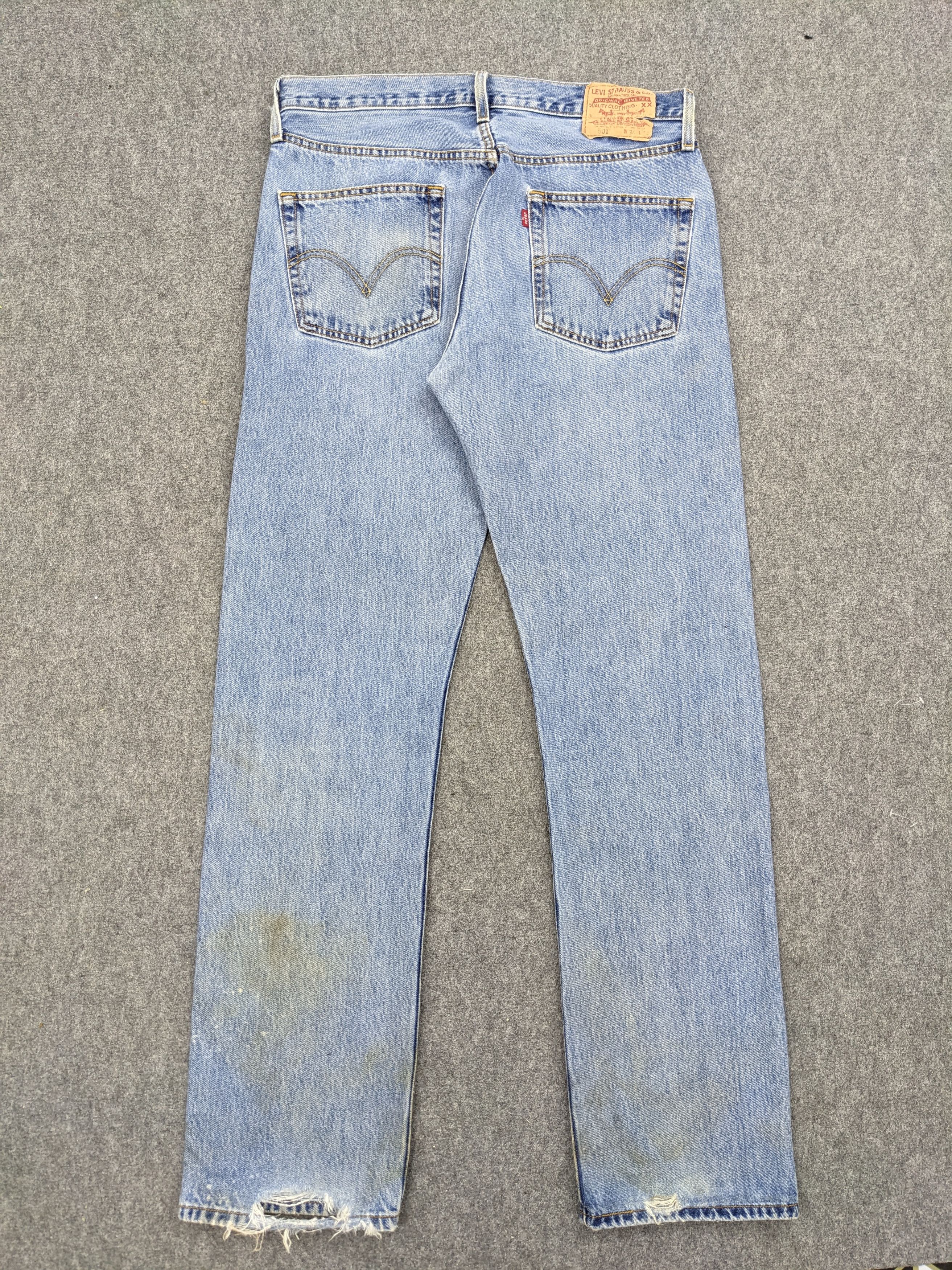 Levi's × Vintage Vintage Levis 501 Light Blue Jeans Size US 34 / EU 50 - 3 Thumbnail