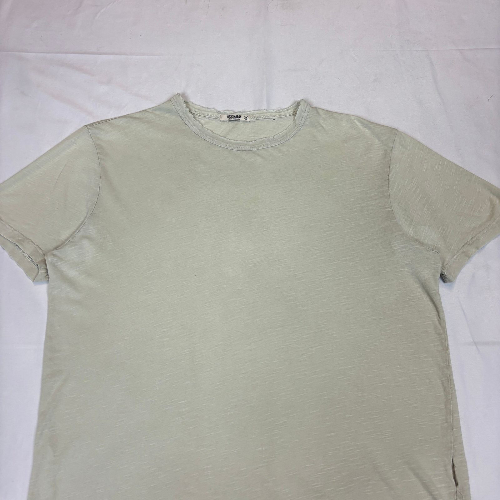 Buck Mason Buck Mason Slub Curved Hem Distressed T Shirt Men's M Size US M / EU 48-50 / 2 - 2 Thumbnail