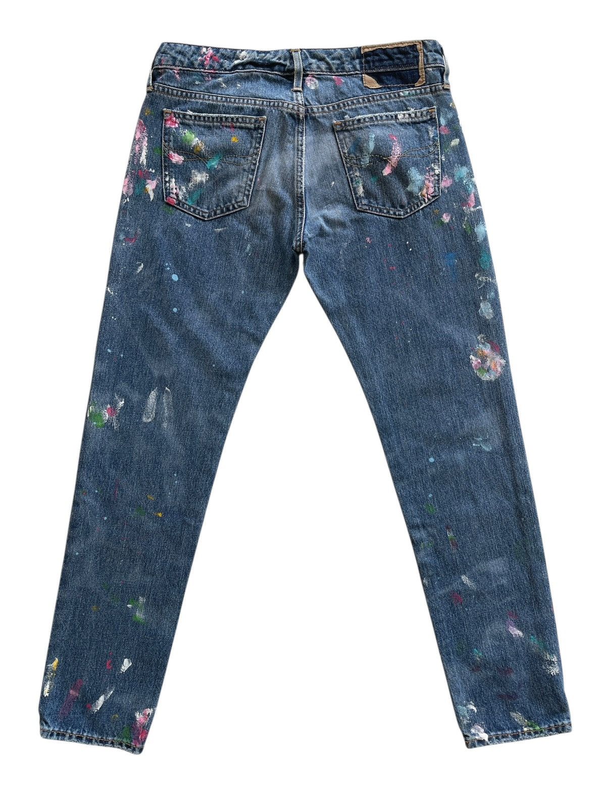 Polo Ralph Lauren Polo RL Paint Splatter Distressed Astor Slim Boyfriend Denim Size 28" / US 6 / IT 42 - 4 Thumbnail
