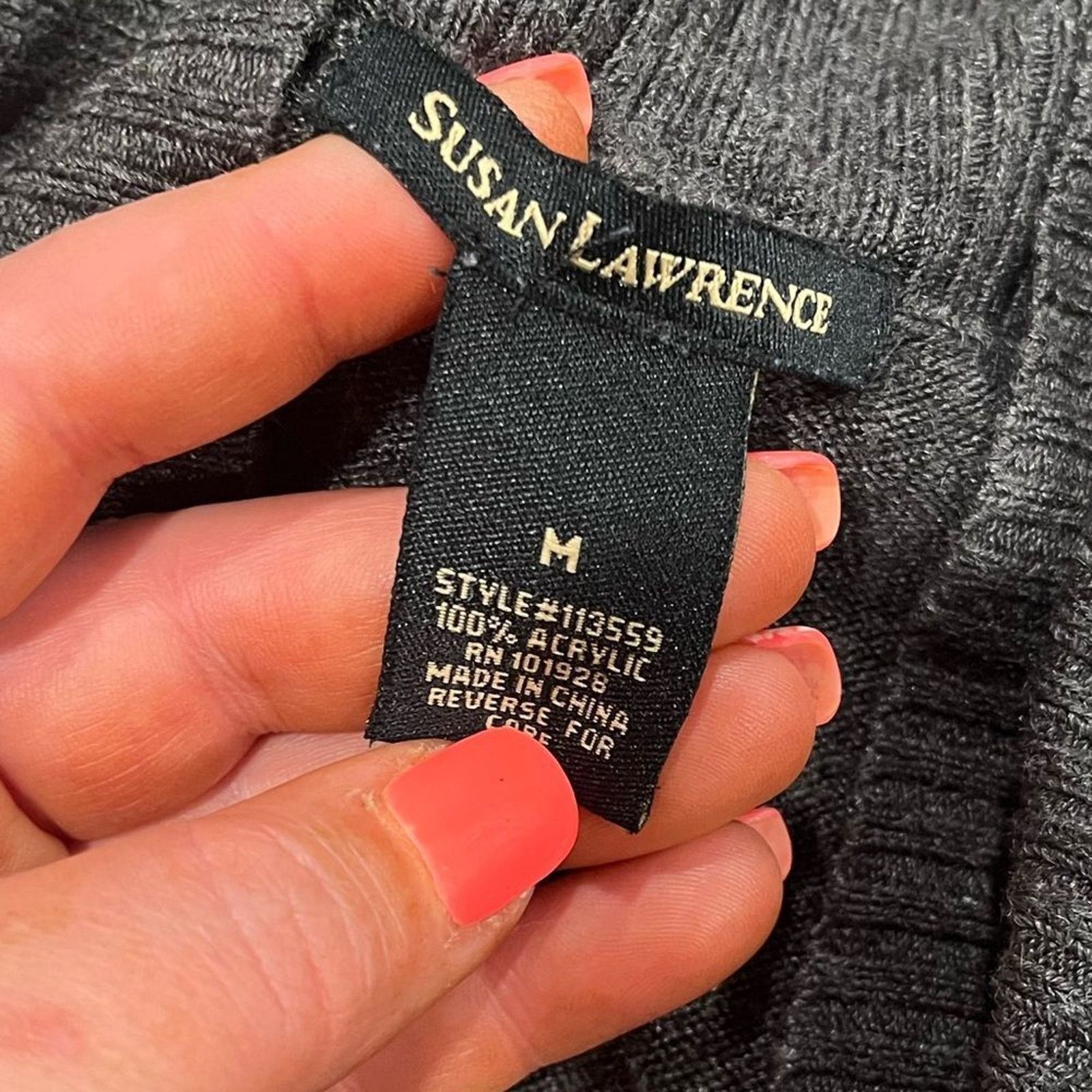Vintage Susan Lawrence Sweater Collared Buttoned Pockets Front Sz M Size M / US 6-8 / IT 42-44 - 2 Thumbnail