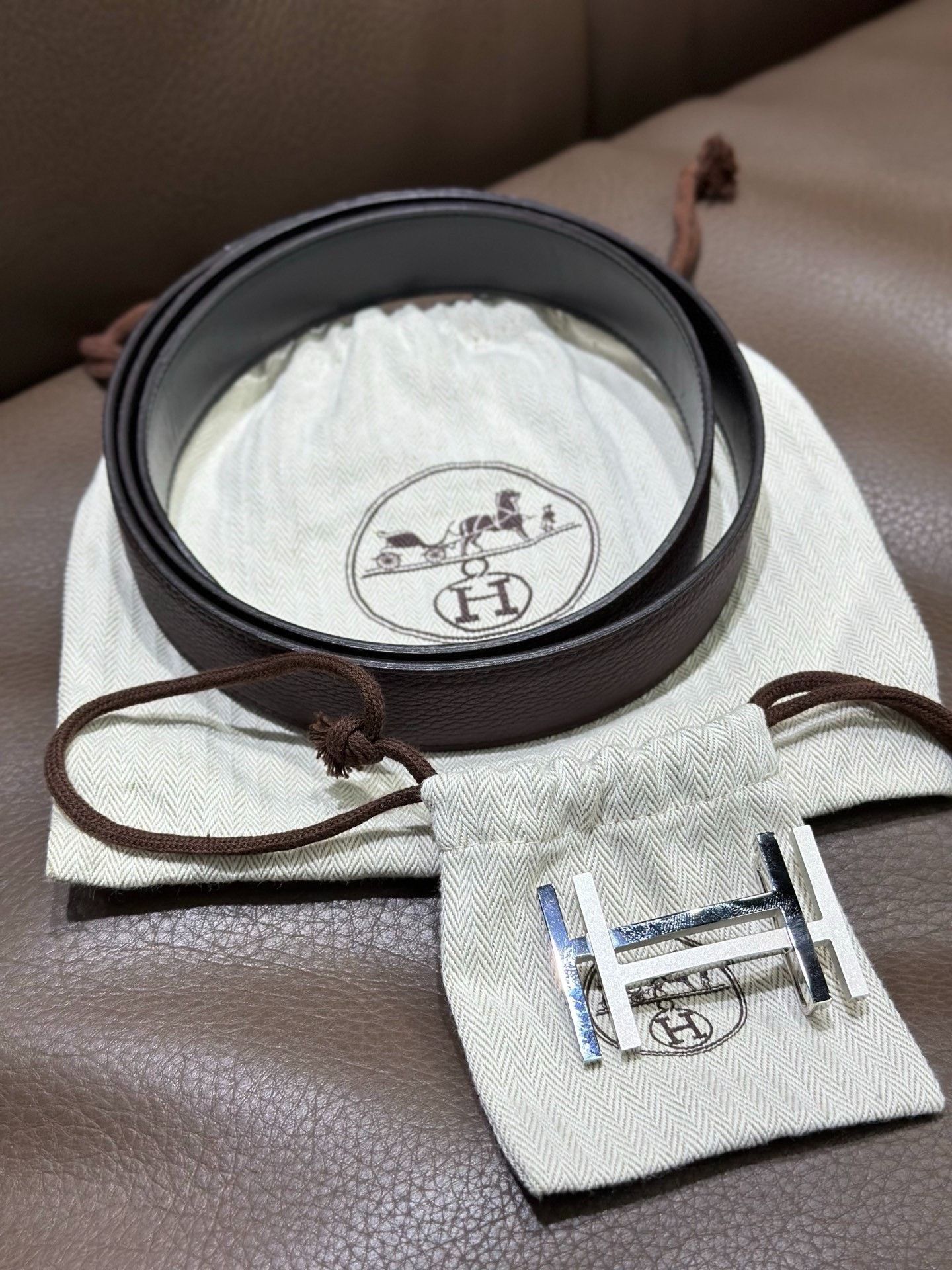 Hermes Hermes Brown Belt L Men Size ONE SIZE - 1 Thumbnail