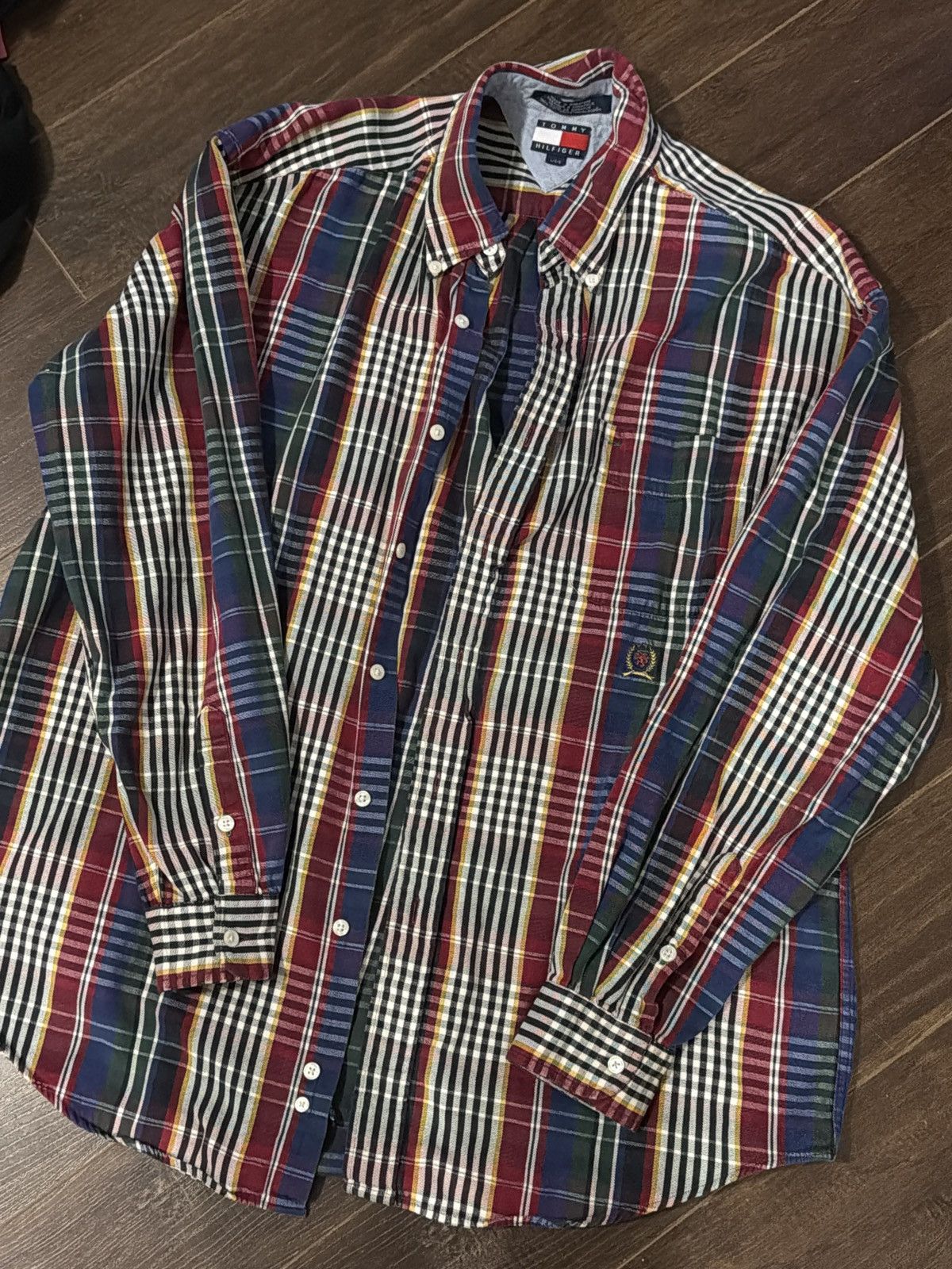 Tommy Hilfiger Tommy Hilfiger plaid multi colour button up Size US L / EU 52-54 / 3 - 1 Thumbnail