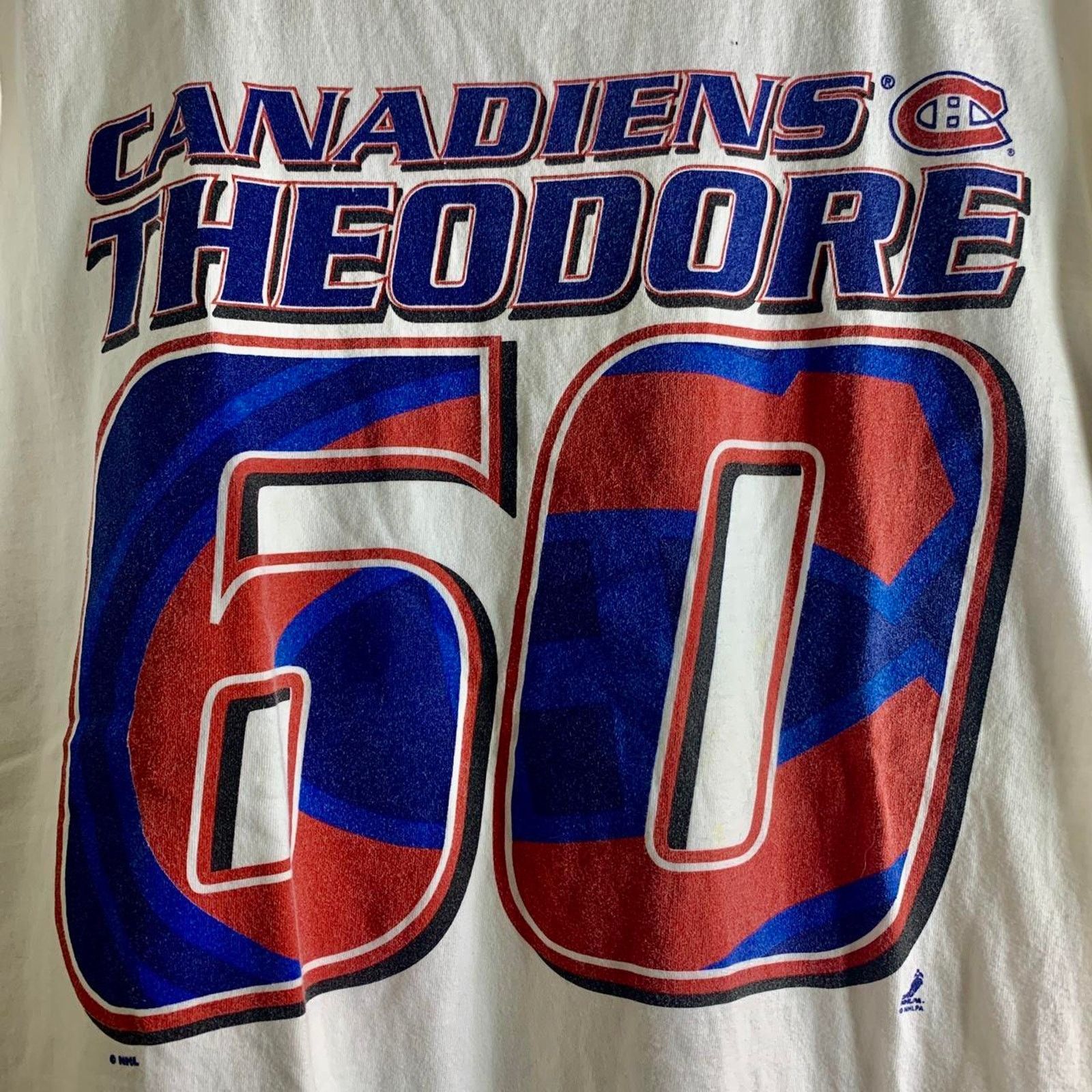 NHL vintage 90's NHL MONTREAL CANADIEN’S JOSE THEODORE tee shirt Size US XL / EU 56 / 4 - 1 Thumbnail