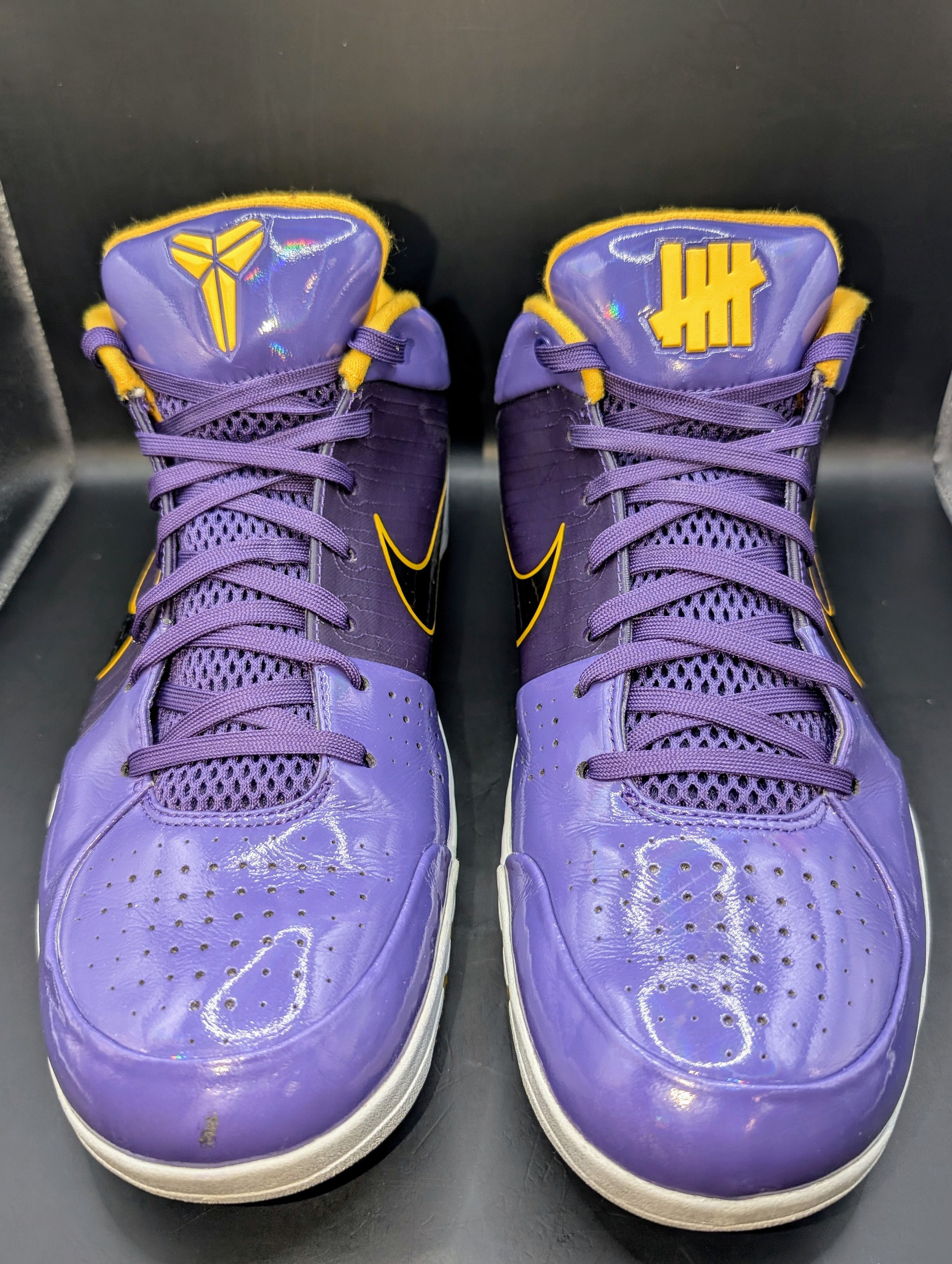Nike Nike Undefeated x Kobe 4 Protro Court Purple LA Lakers VNDS Size US 13 / EU 46 - 4 Thumbnail