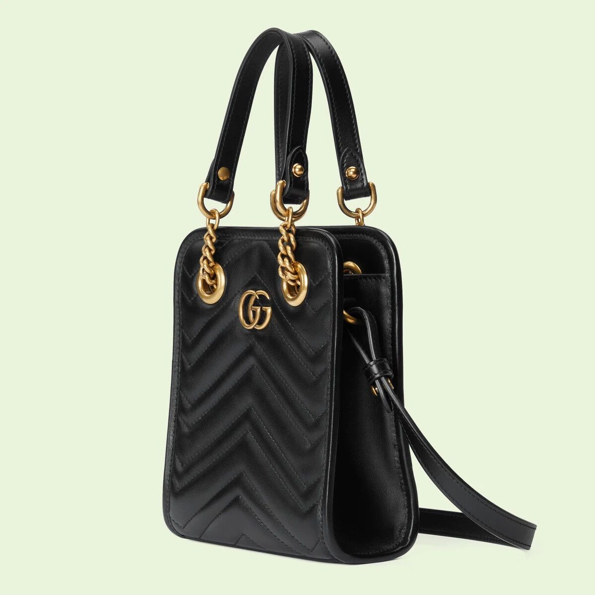 Gucci o1s1wg110225 Size:OS /GG Marmont Matelassé Mini Bag in Black Size ONE SIZE - 2 Thumbnail