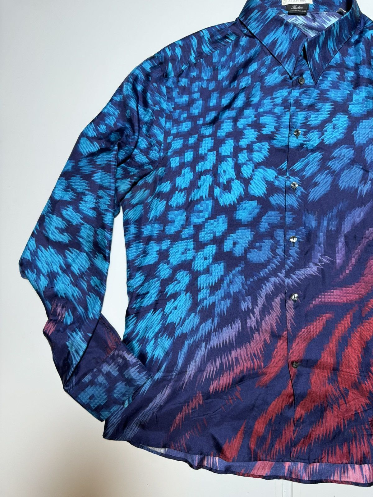 Versace Versace Multi-color Silk Shirt Size US M / EU 48-50 / 2 - 2 Thumbnail