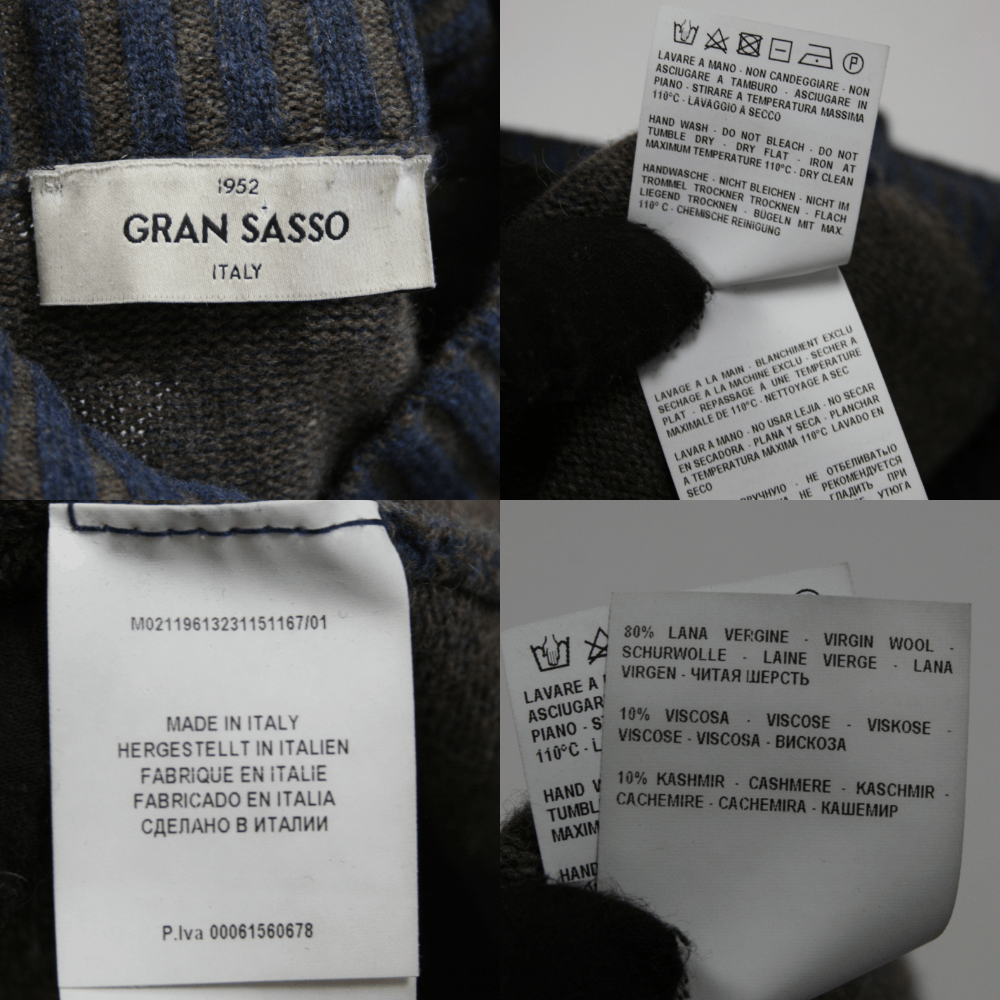Gran Sasso Wool Cashmere Roll Neck Knit Size US M / EU 48-50 / 2 - 8 Thumbnail