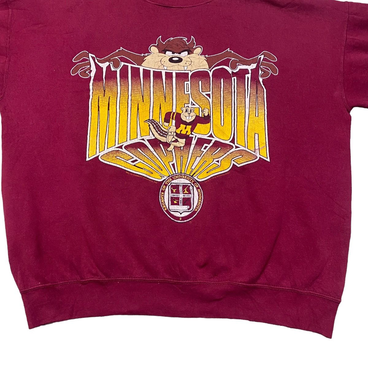 Vintage Vintage Warner Bros x Minnesota Gophers Sweatshirt Size US L / EU 52-54 / 3 - 3 Thumbnail