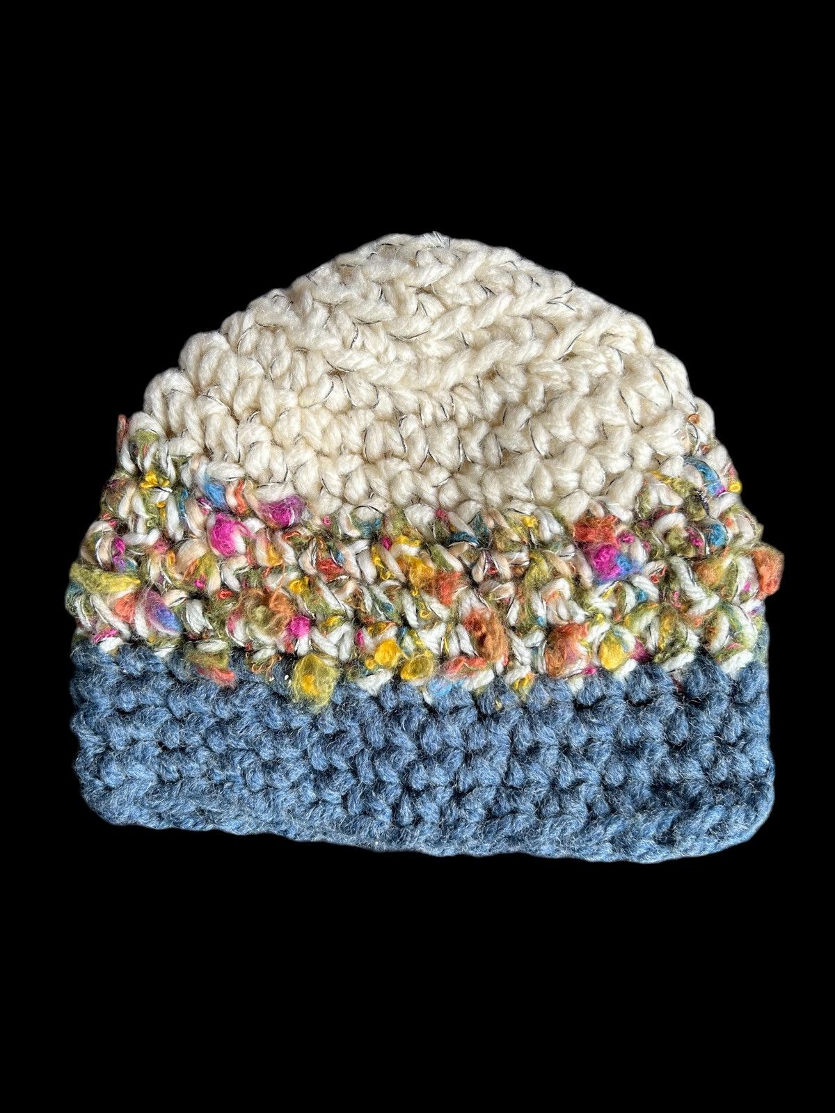 Japanese Brand × Kapital × Vintage Hippies Style Crochet Knitted Handmade Beanie Hats Size ONE SIZE - 3 Thumbnail