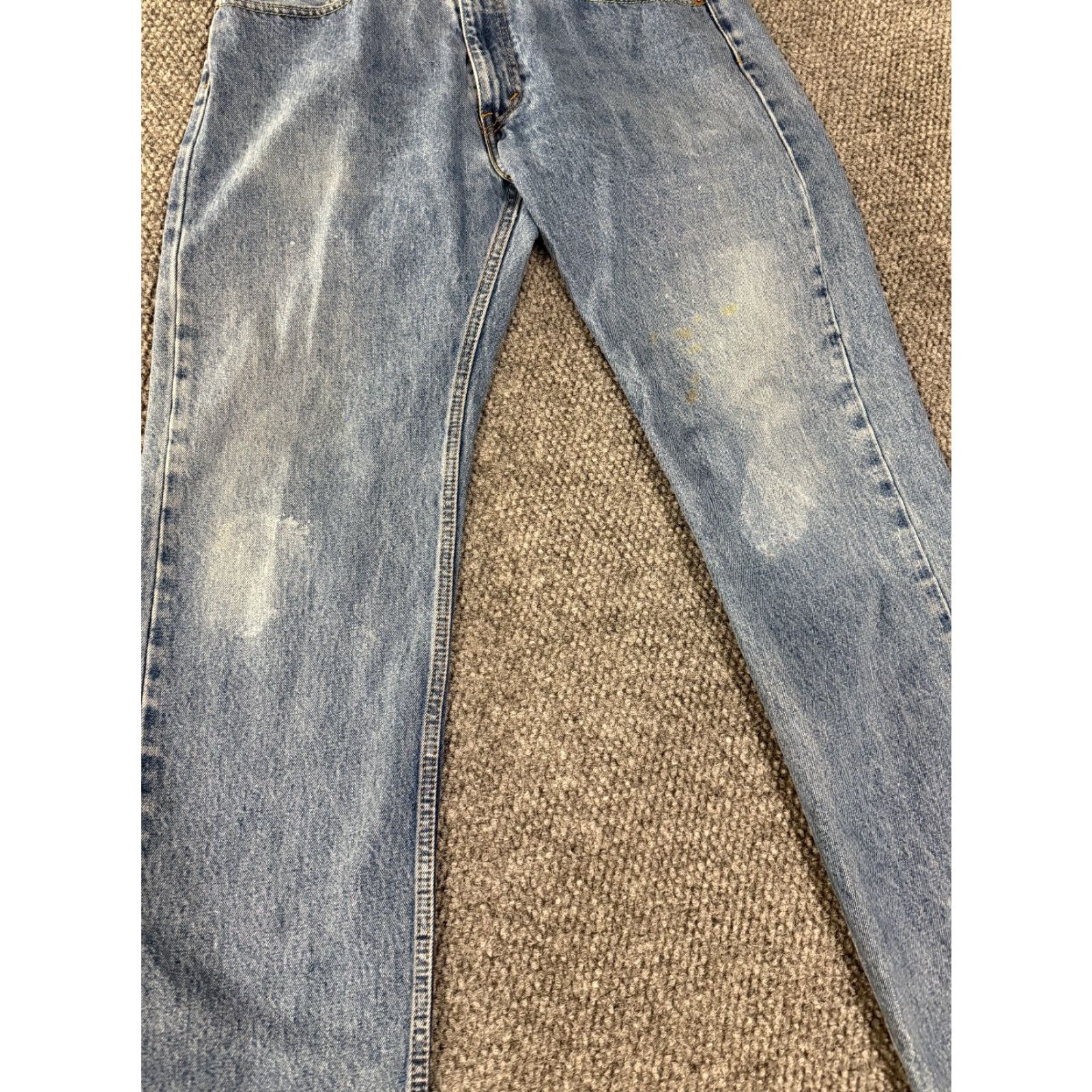 Levi's Levi's 505 Jeans Mens 36x34 Blue Denim Regular Fit Straight Leg Jeans Men Medium Wash Pocket Logo 5-Pocket Design Vintage No Womens Mens Size US 36 / EU 52 - 3 Thumbnail