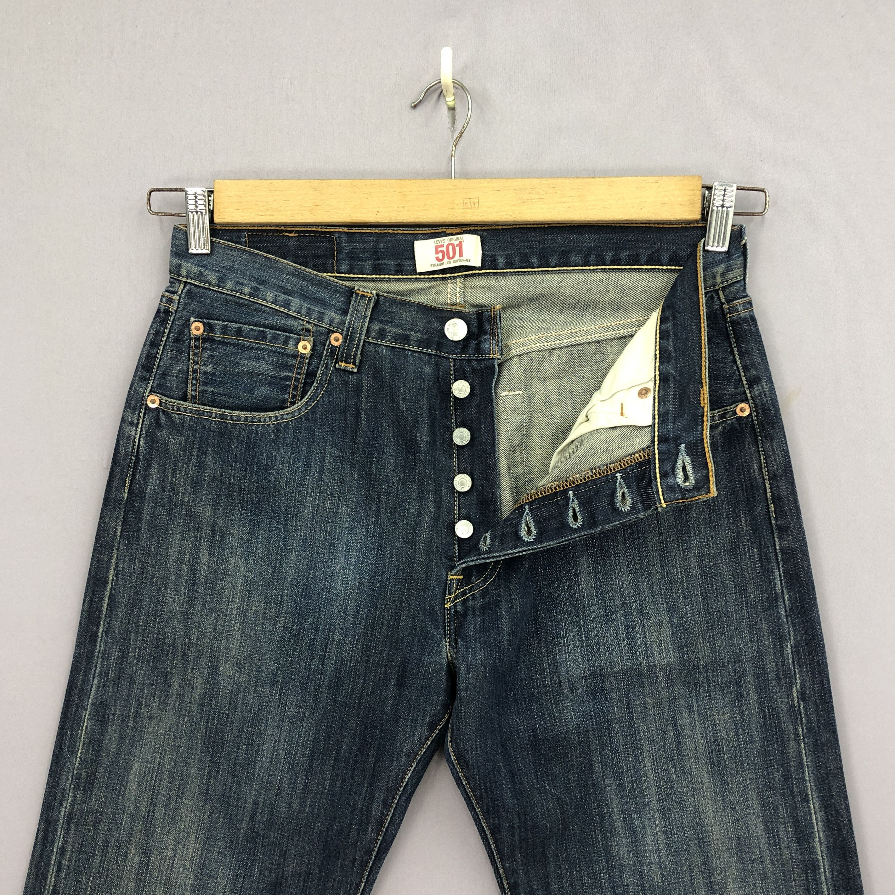 Levi's Vintage Y2K Levis 501 Jeans Levis Faded Fly Button Denim Size US 32 / EU 48 - 6 Thumbnail