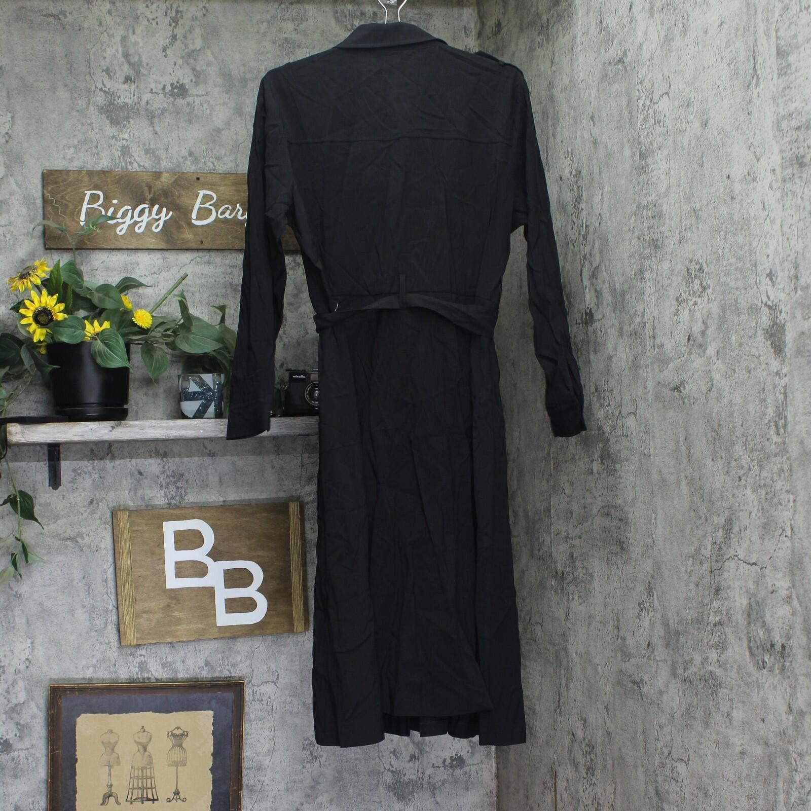 Other Halston Collared V-neck Long Sleeve Dress Hd4h8acl Black 14 Size XL / US 12-14 / IT 48-50 - 2 Thumbnail