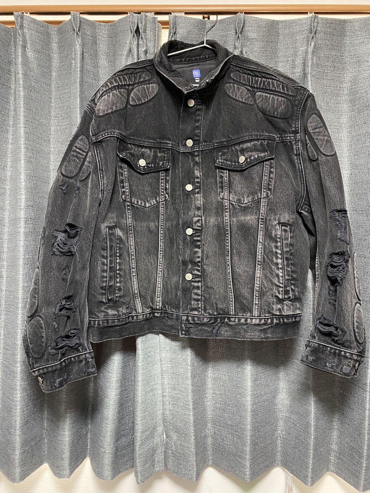 Yeezy Season 6 Denim Jacket in Black for Men | Lyst